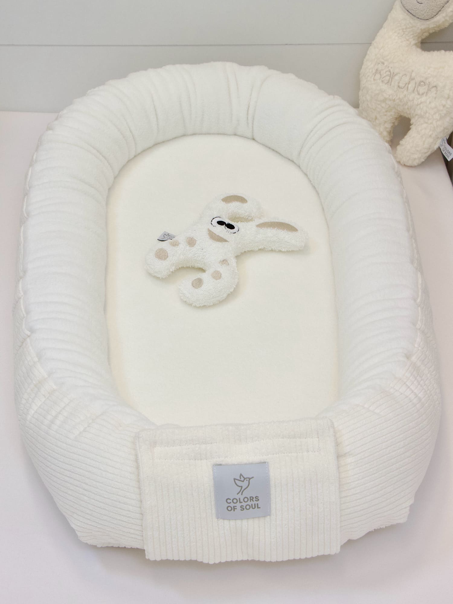 Babynestchen - Cord creme / Baumwollfleece creme