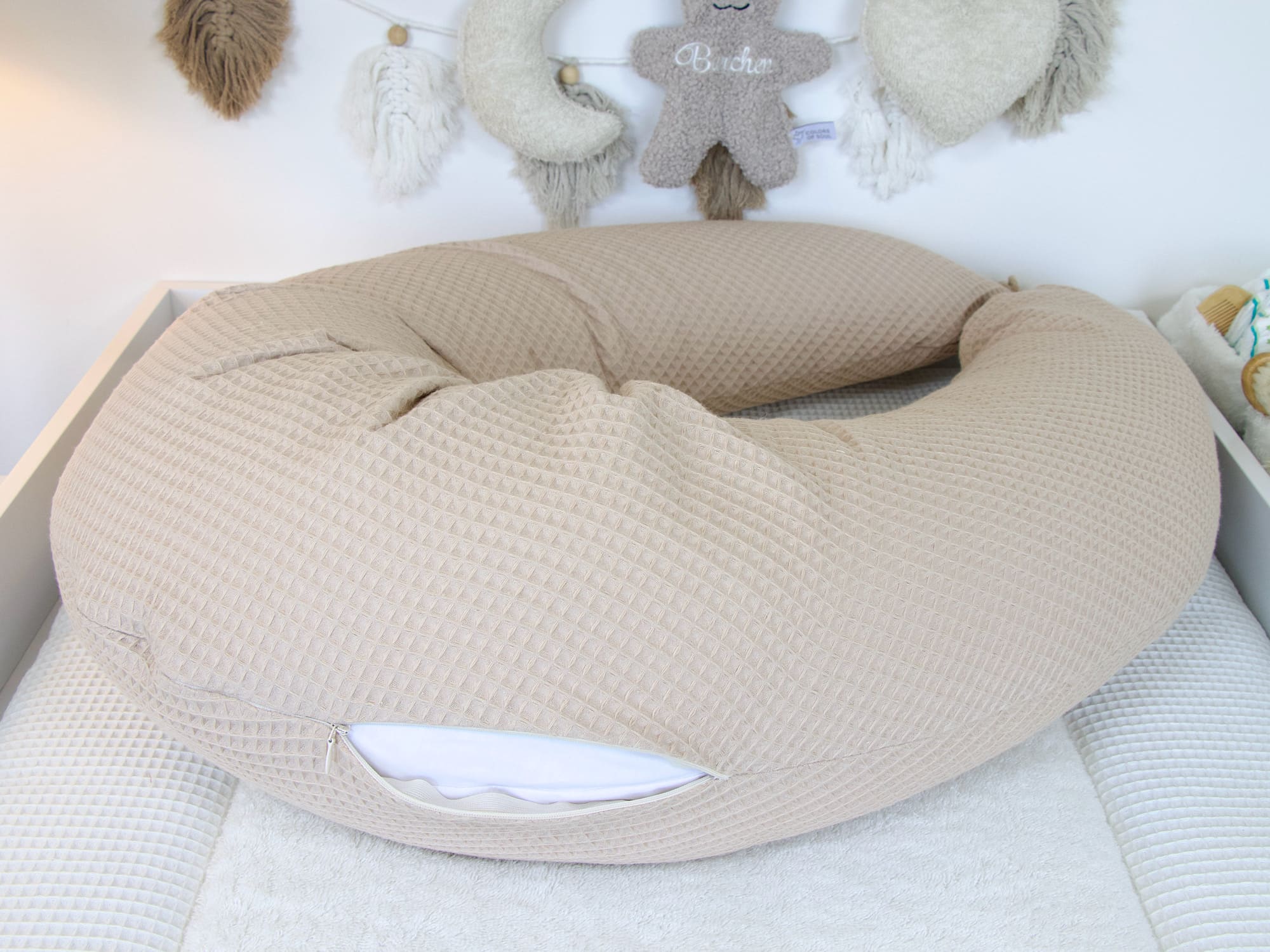 XXL Stillkissen 190cm Bezug Waffelpique