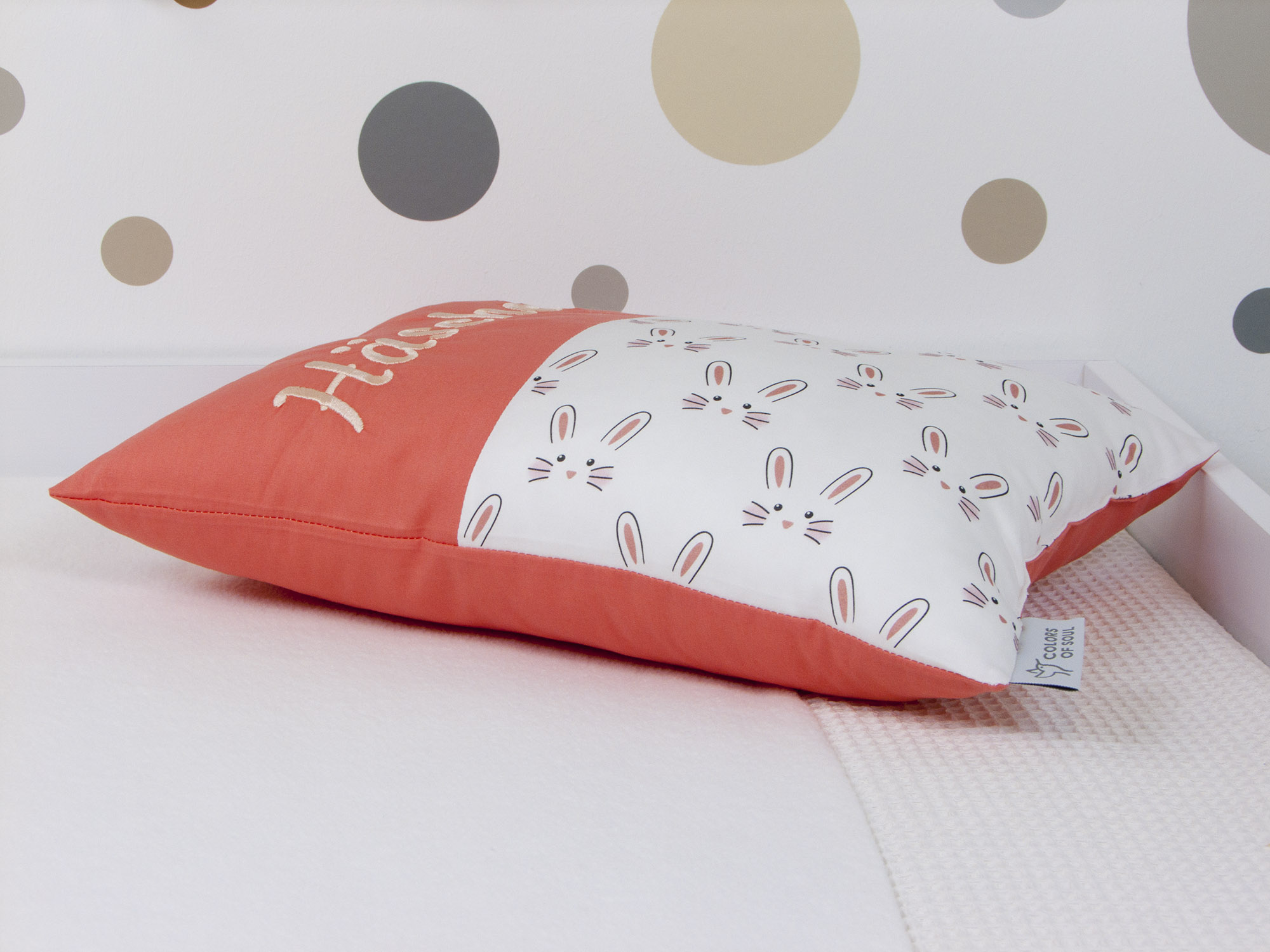 Babykissen niedliche Hässchen / Koralle für das Babyzimmer