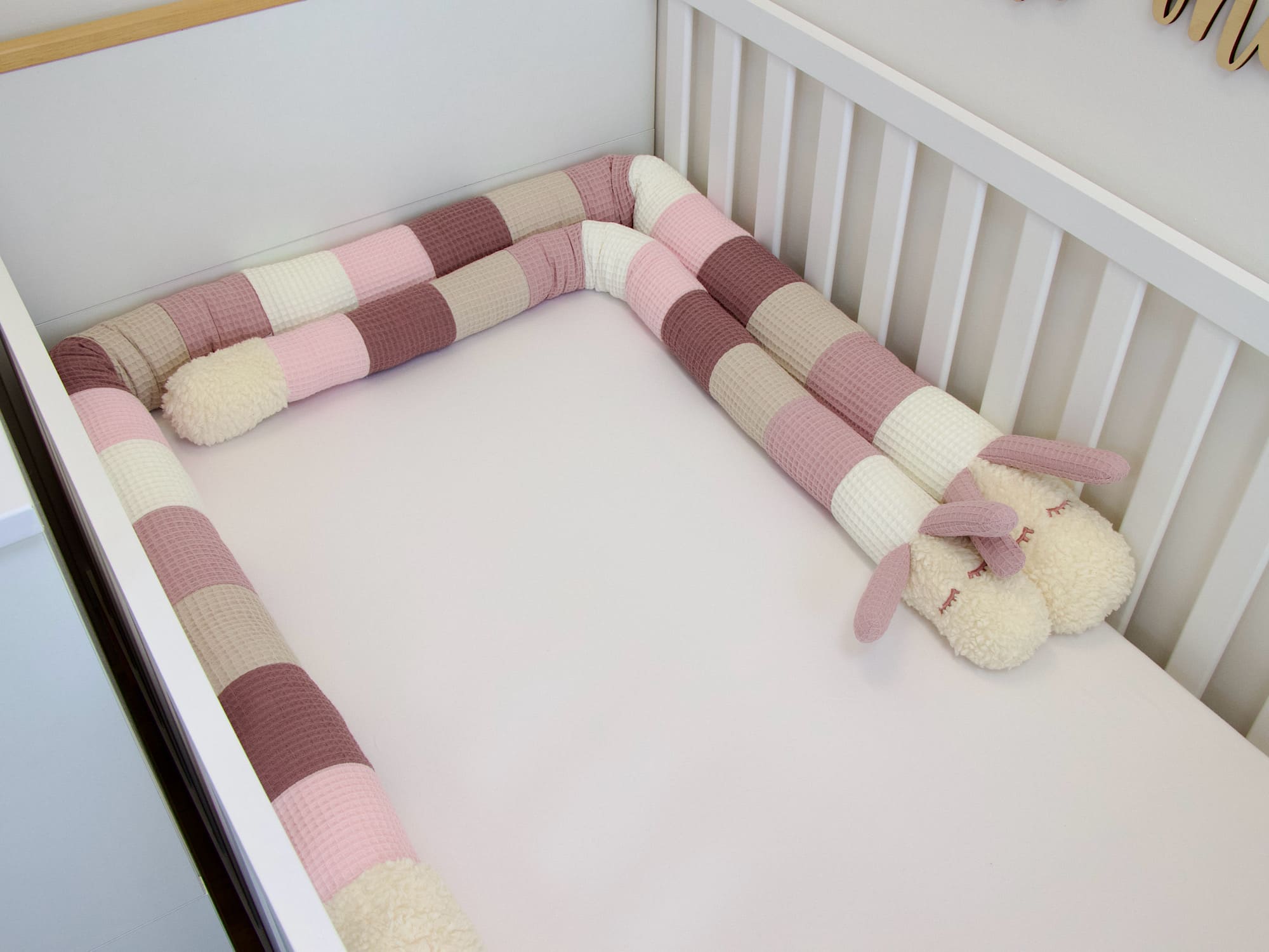 Stubenwagenschlange - creme, altrosa, beige, alt malve, hellrosa