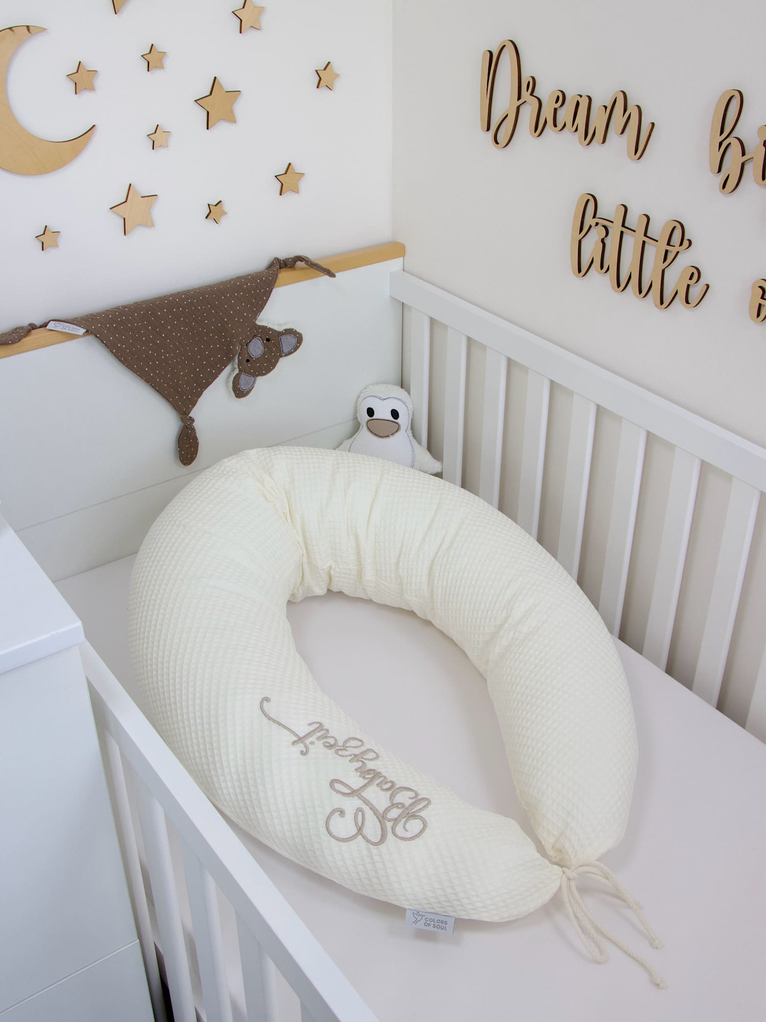Waffelpique Stillkissen 190cm creme