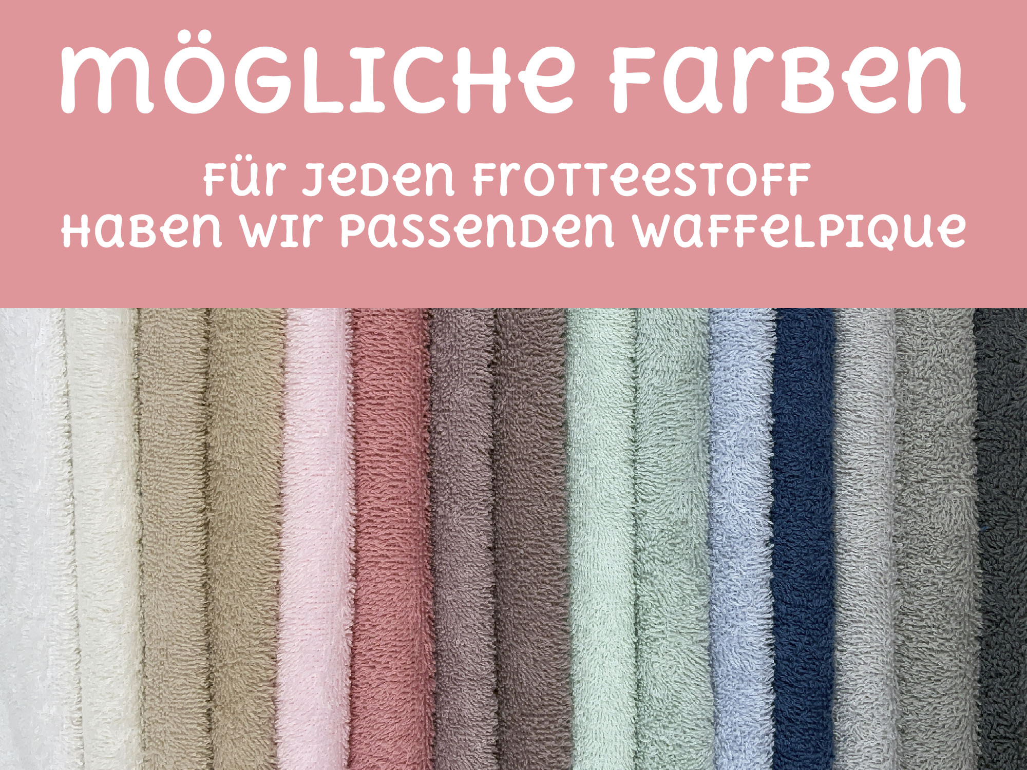 3-er SET - Wickelauflage, Bettschlange, Babynestchen - Waffelpique hellrosa / Frottee hellrosa