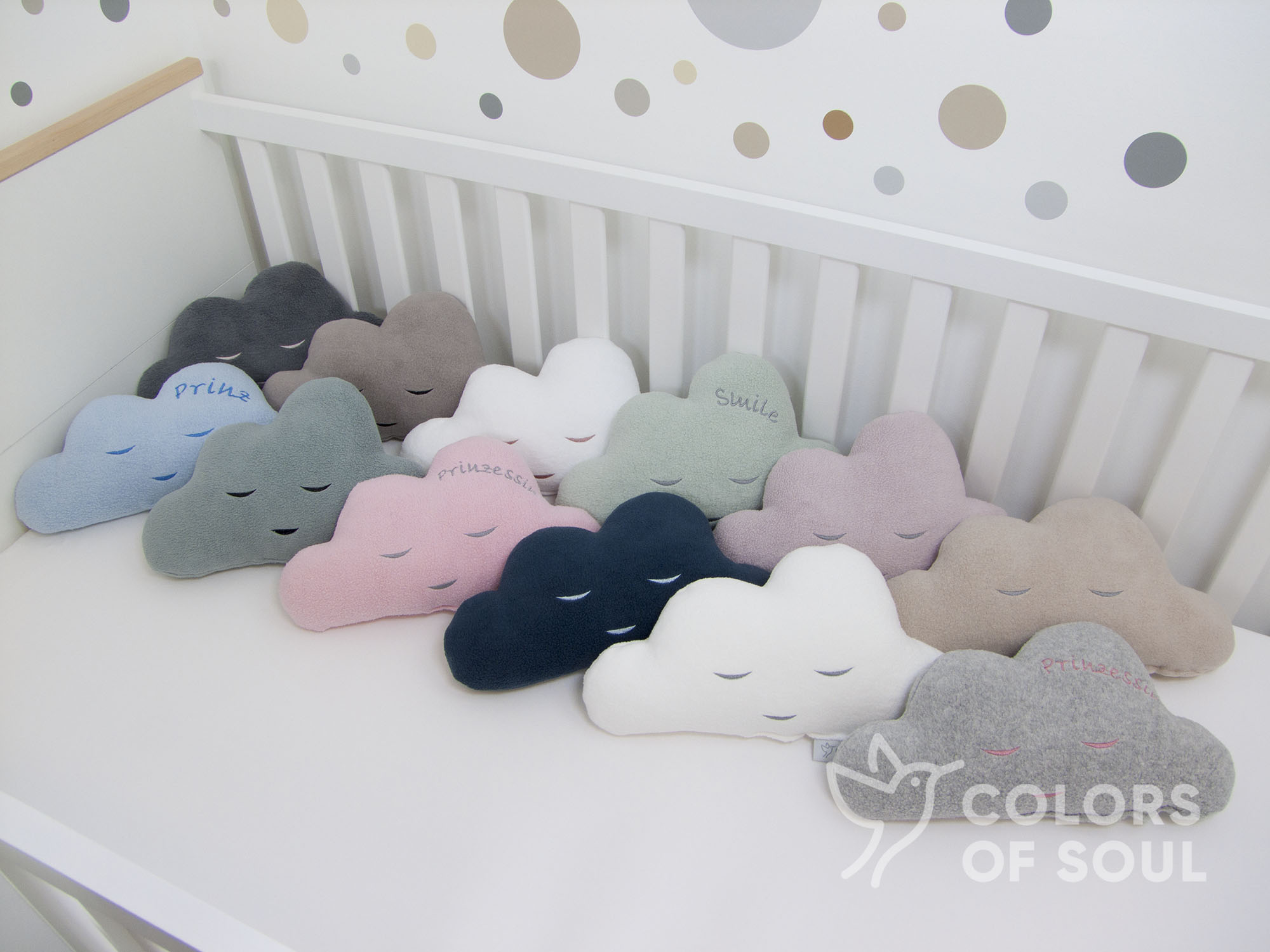 Personalisiertes Wolkenkissen aus Baumwollfleece – sanft, natürlich & perfekt als Babygeschenk