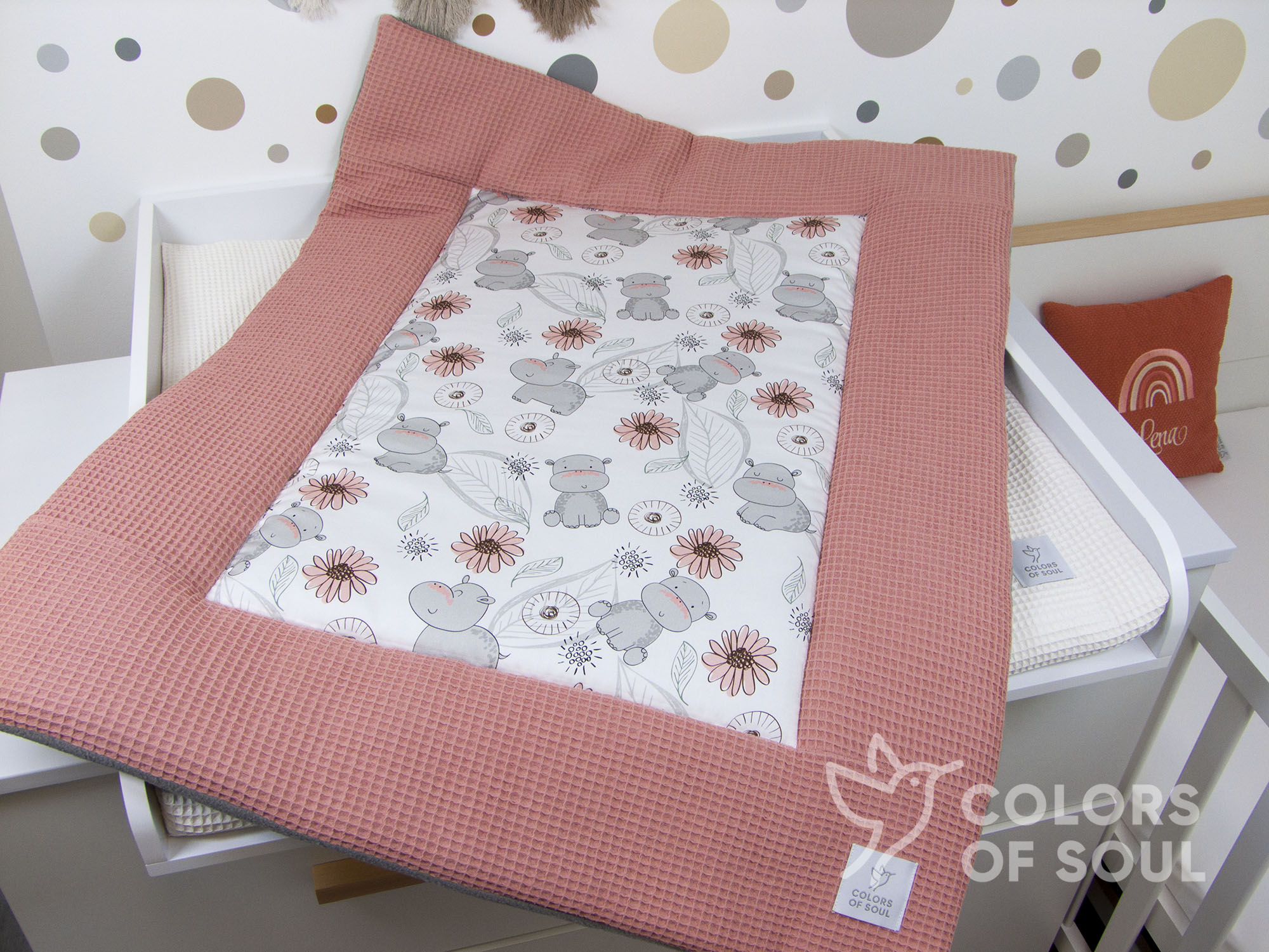 Krabbeldecke niedliche Nilpferde blush