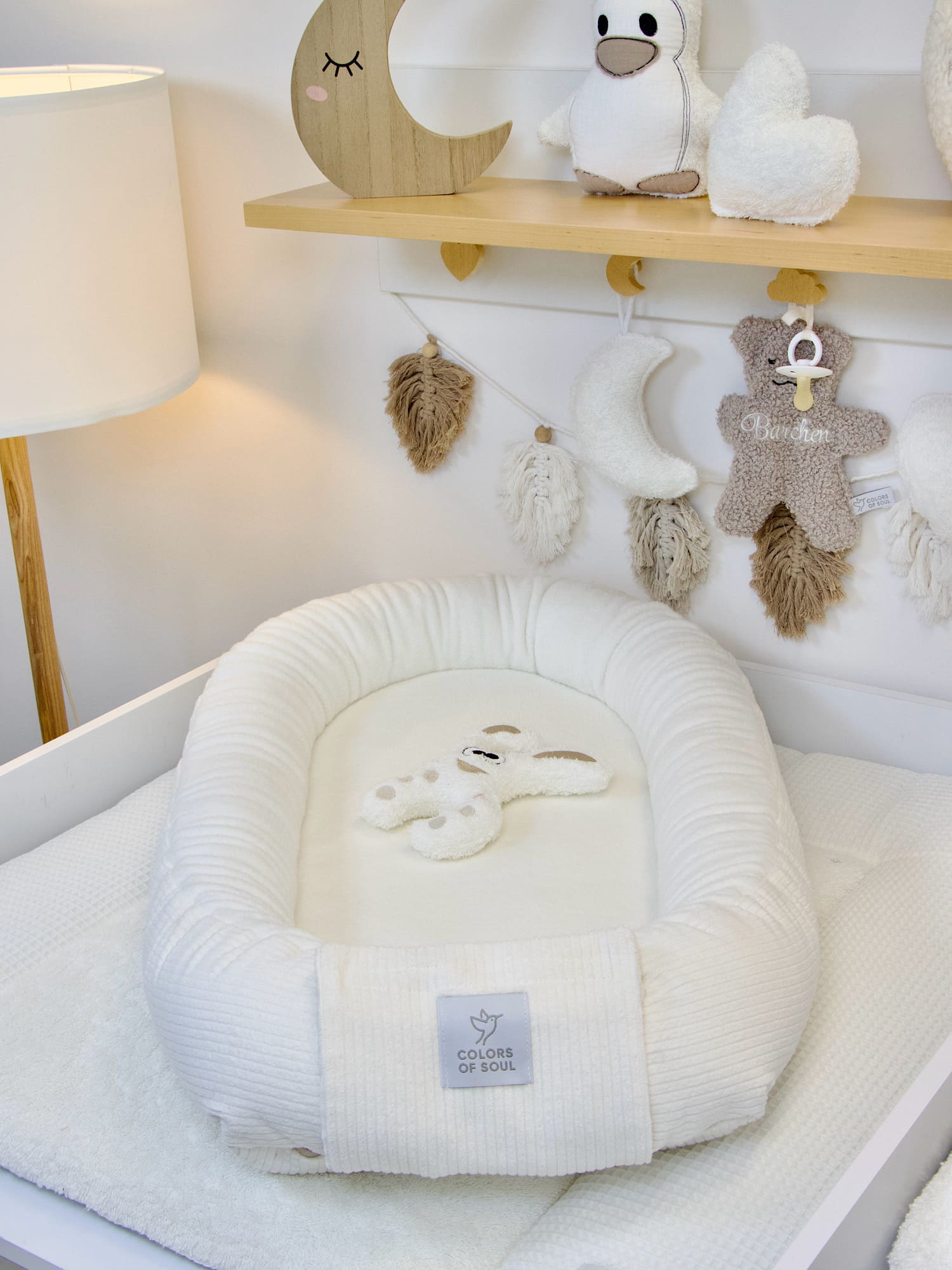 Babynestchen - Cord creme / Baumwollfleece creme