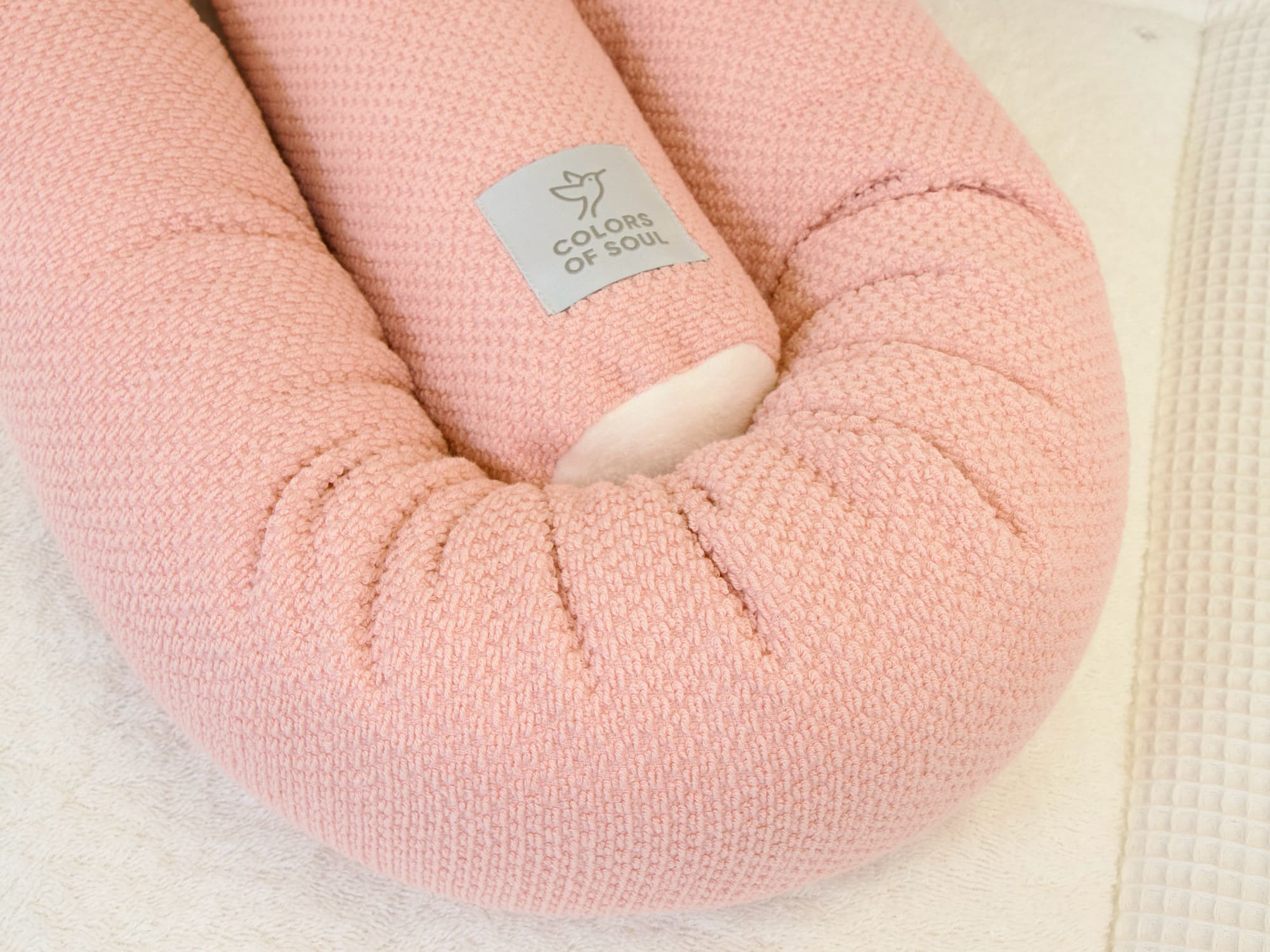 Bettschlange Waffelpique BeBe rosa