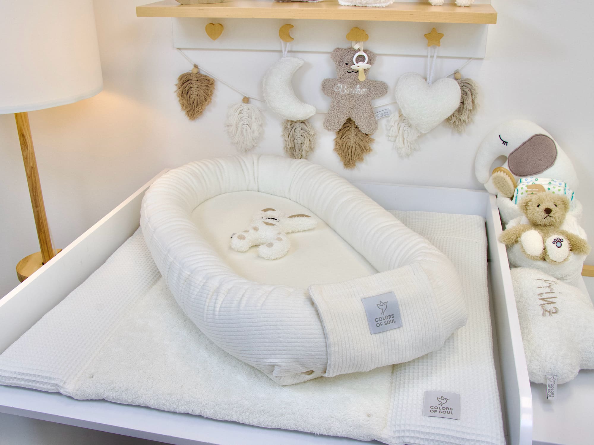 Babynestchen - Cord creme / Baumwollfleece creme