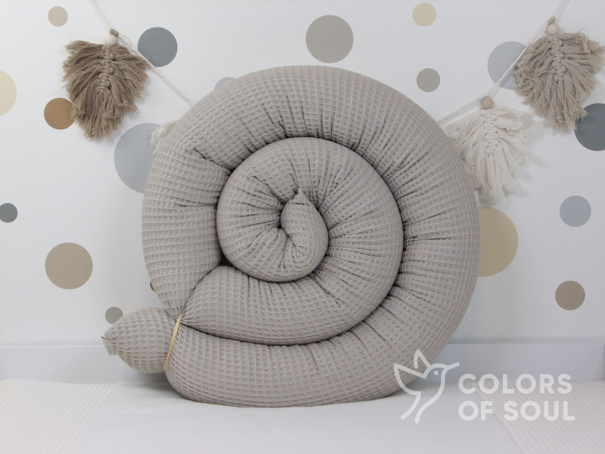 Bettschlange Waffelpique beige