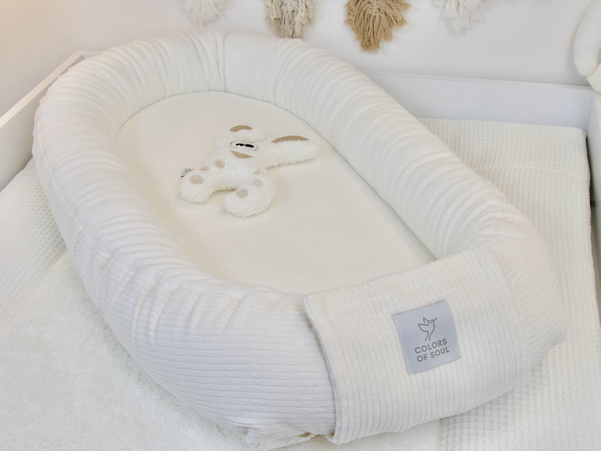Babynestchen - Cord creme / Baumwollfleece creme