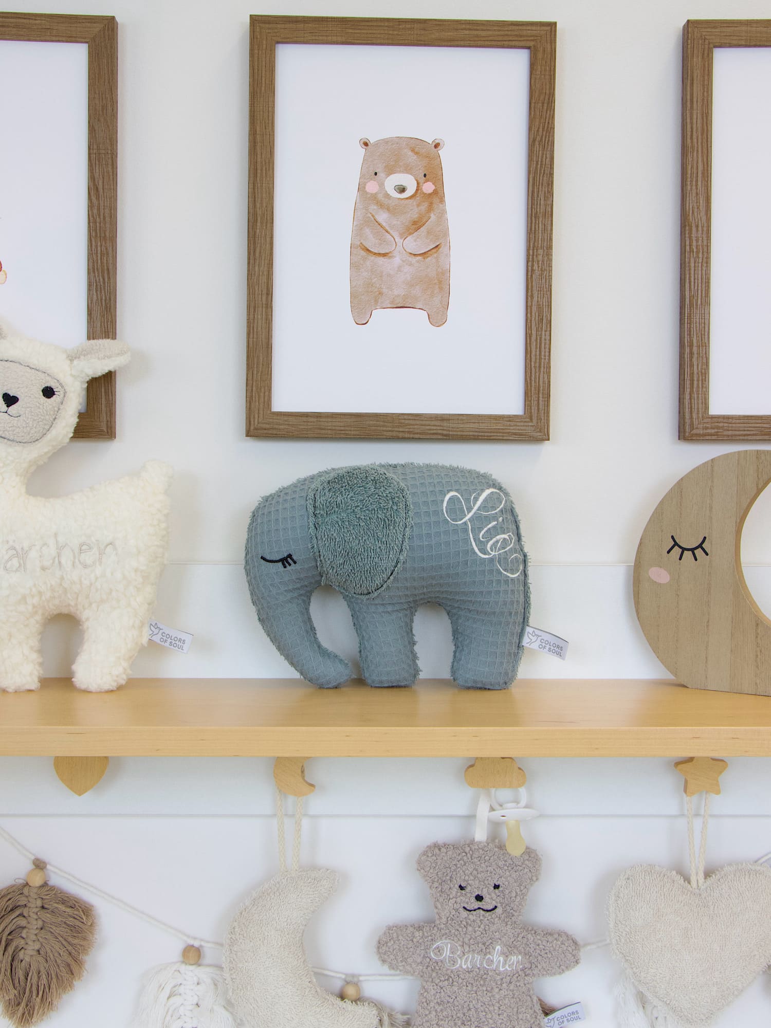 Kuscheltier Elefant handgemacht - Waffelpique und Frottee dusty altmint