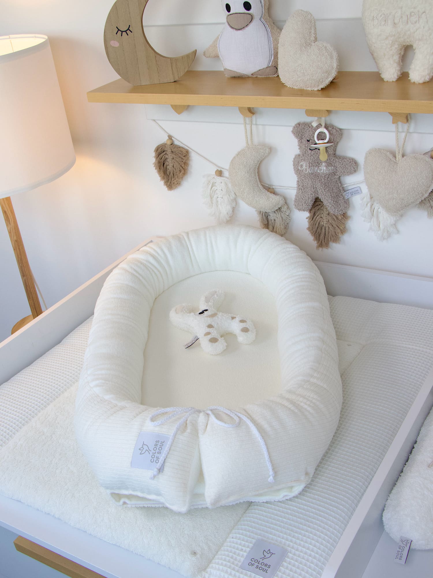 Babynestchen - Cord creme / Baumwollfleece creme