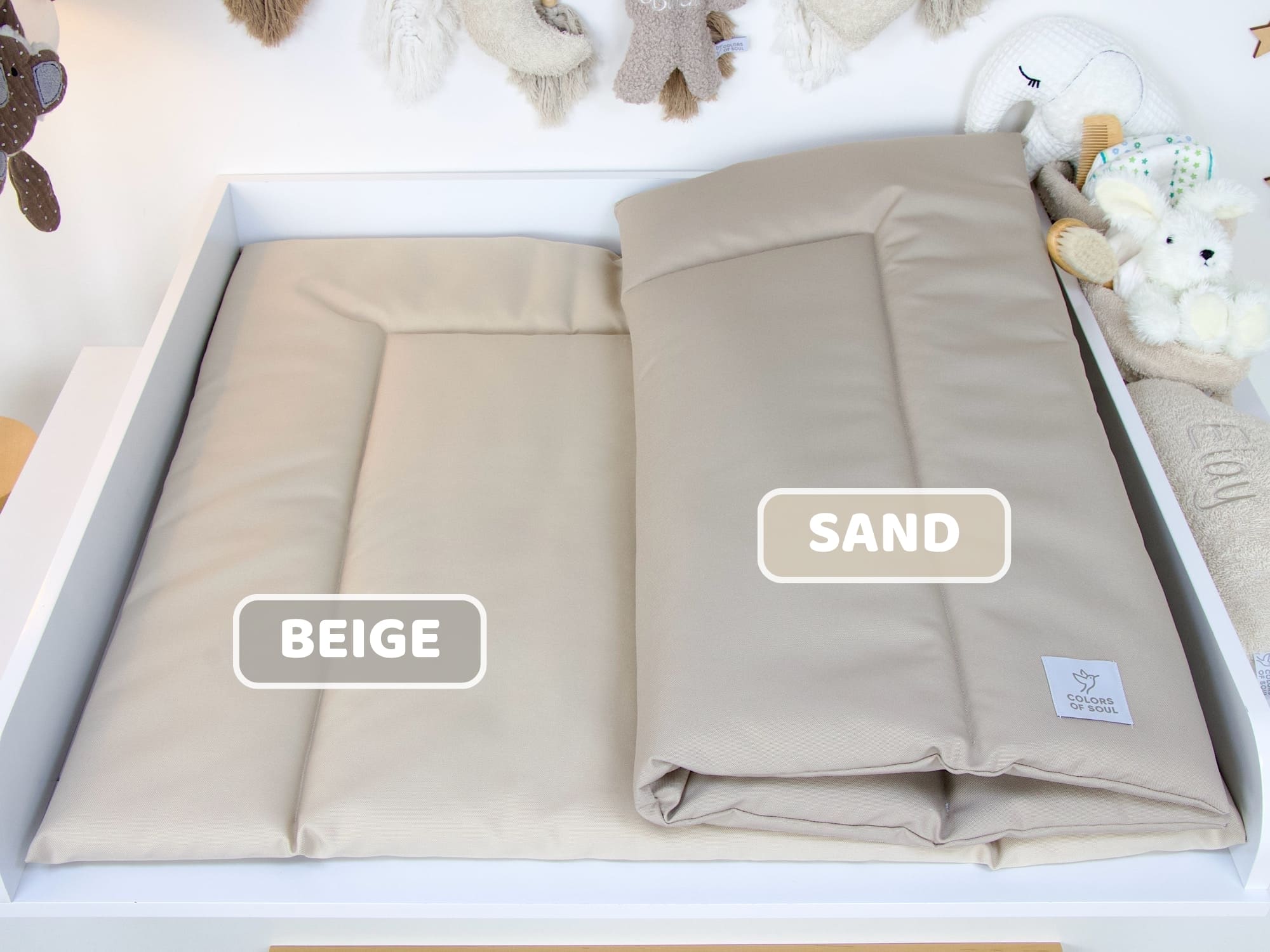 Komfortable Wickelauflage Sand – leicht zu reinigen & langlebig