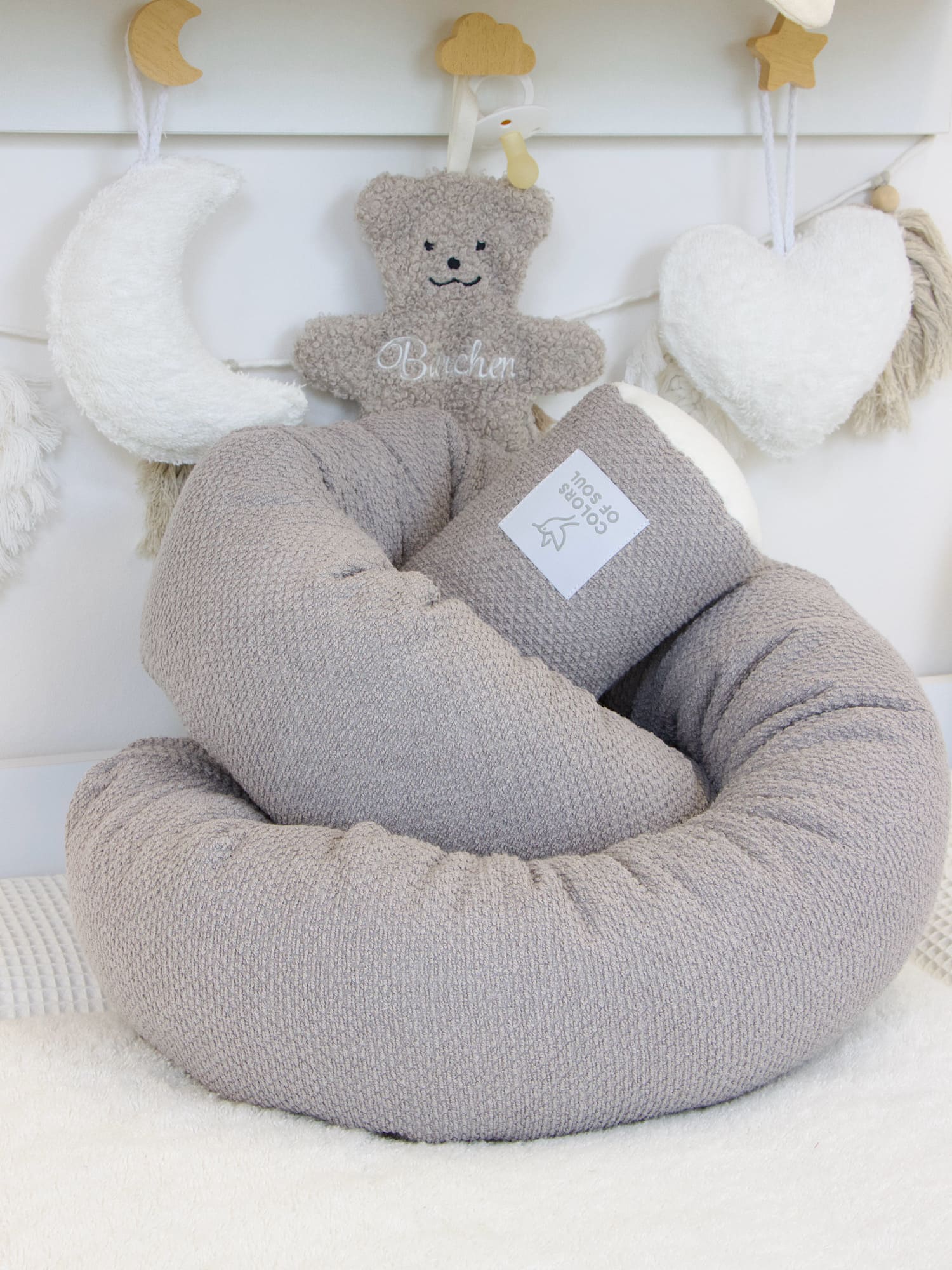 Bettschlange Waffelpique BeBe taupe