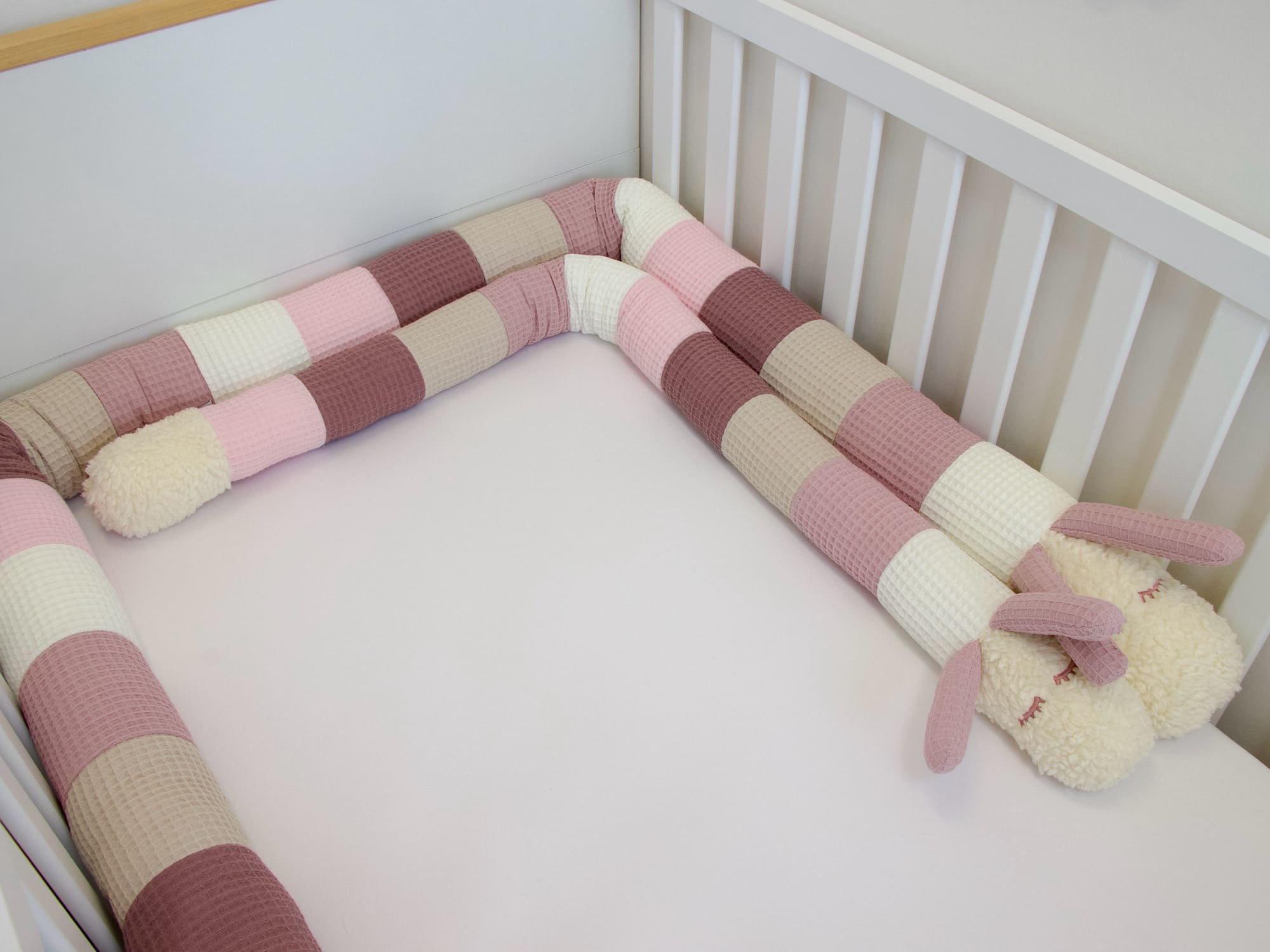 Stubenwagenschlange - creme, altrosa, beige, alt malve, hellrosa