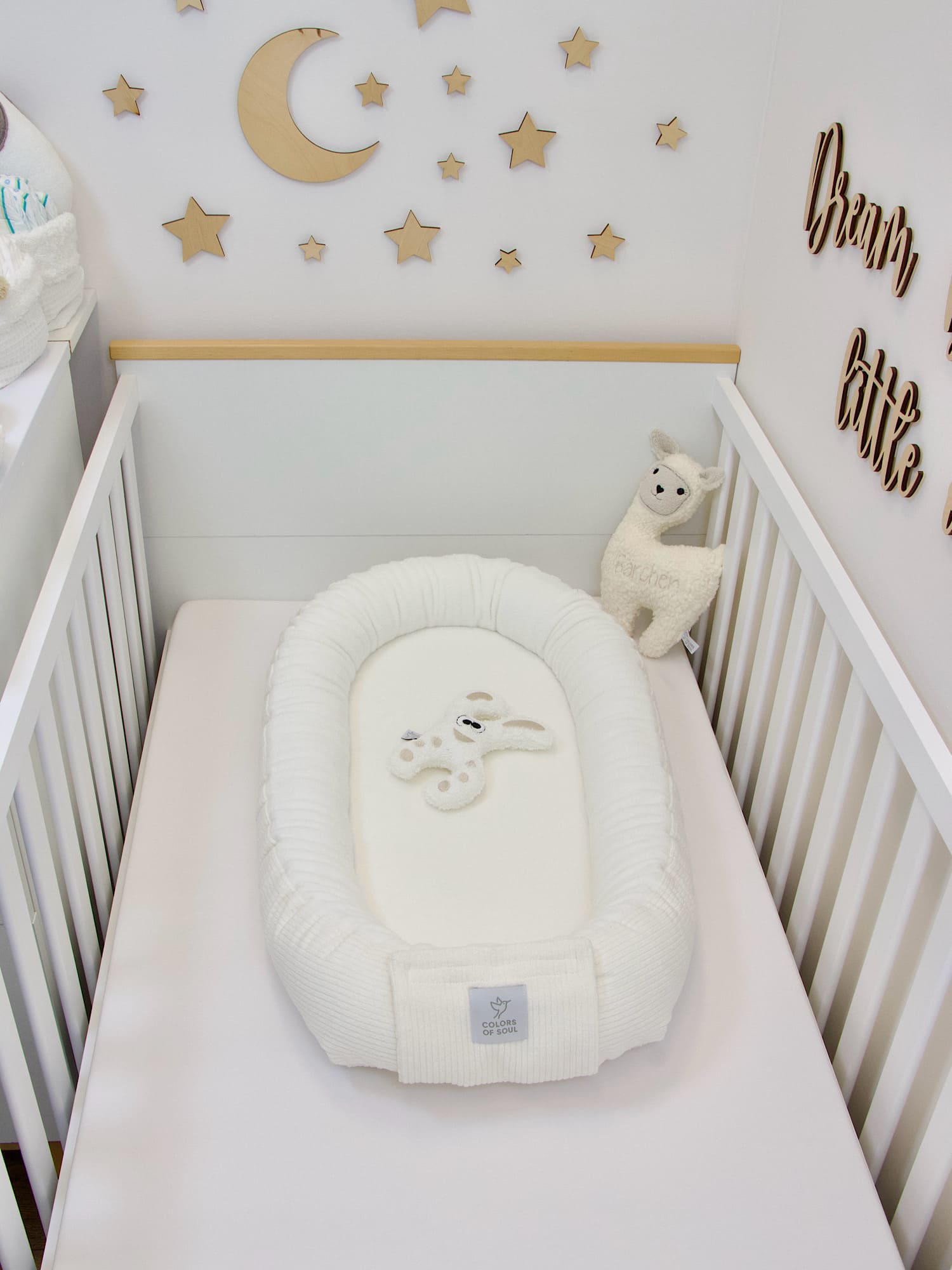 Babynestchen - Cord creme / Baumwollfleece creme