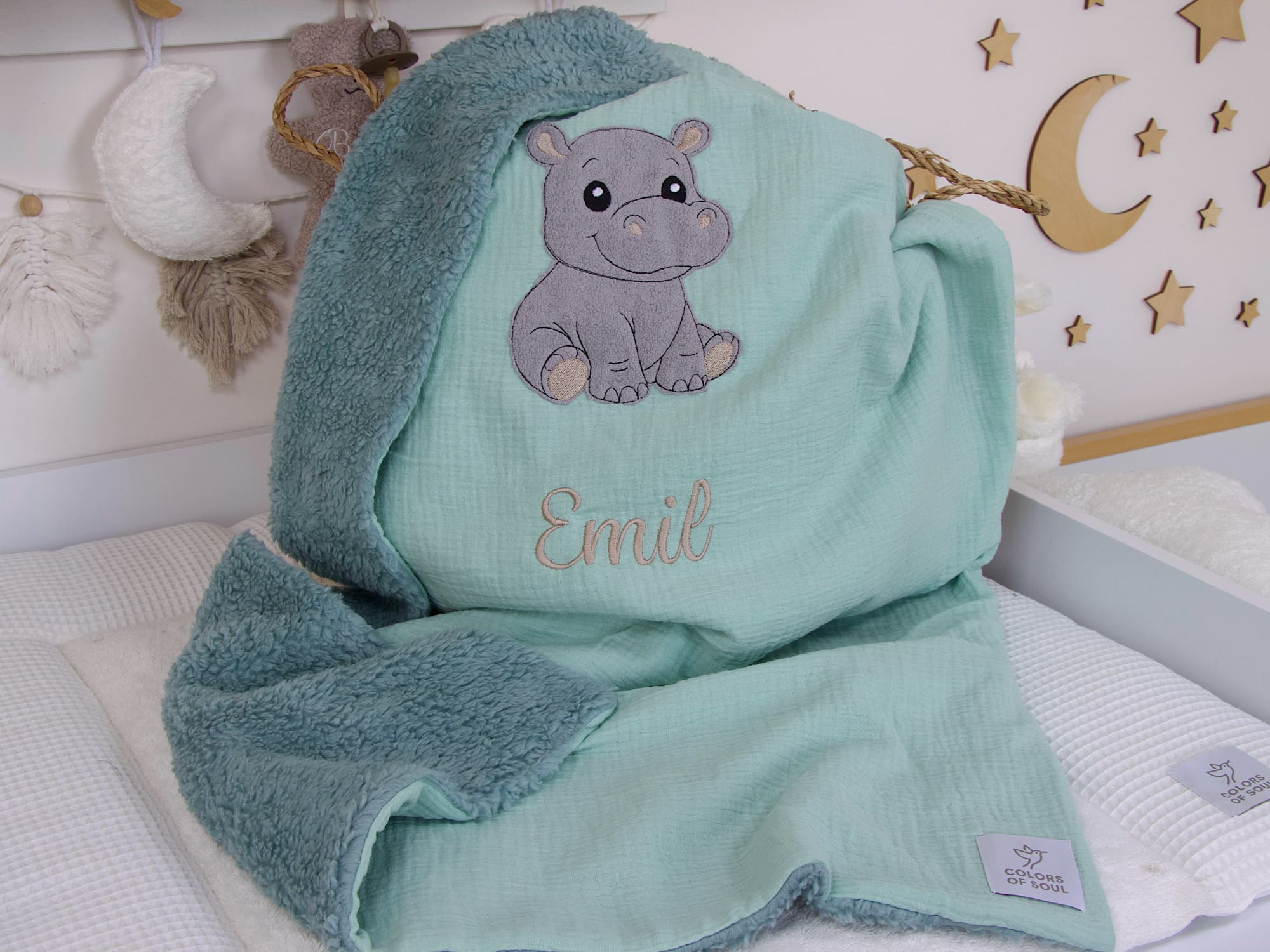 Ideal für Kinderwagen oder Babybett