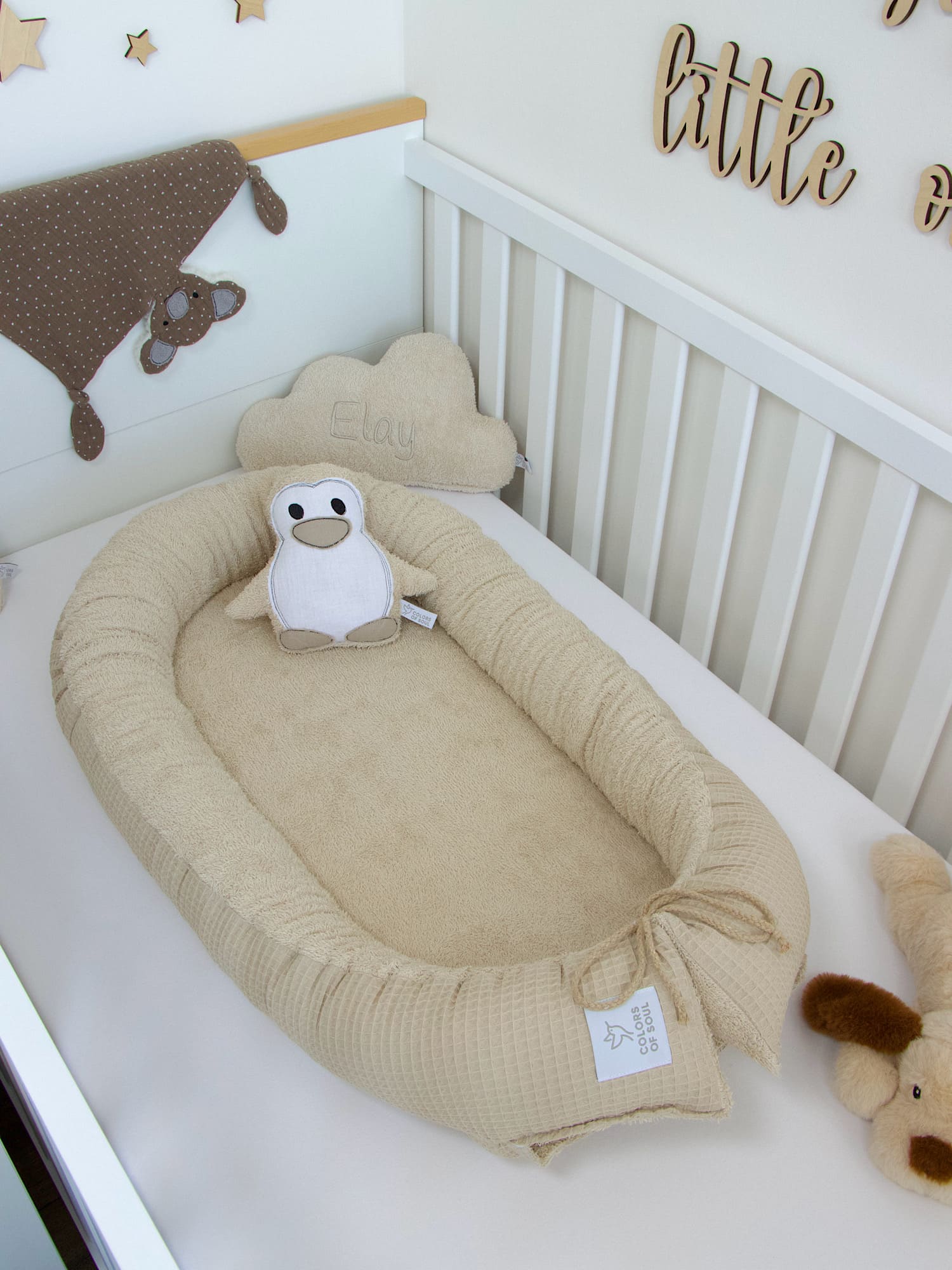 Warmes Babynest Beige – liebevoll handgefertigt für Geborgenheit & Komfort deines Babys