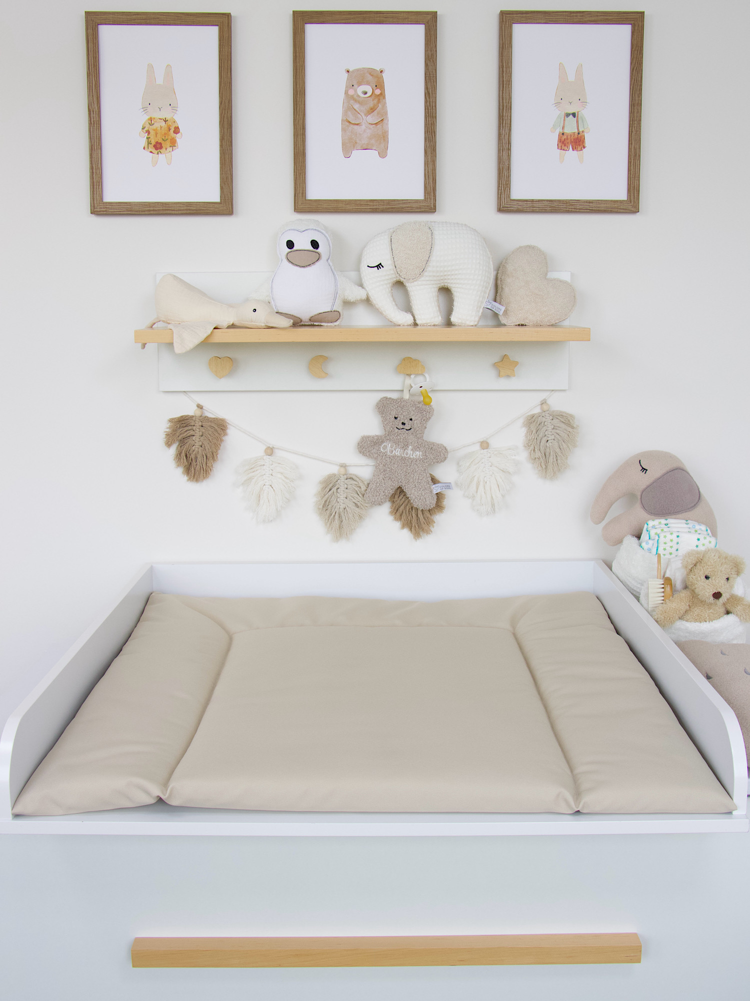 wickelauflage abwaschbar beige
