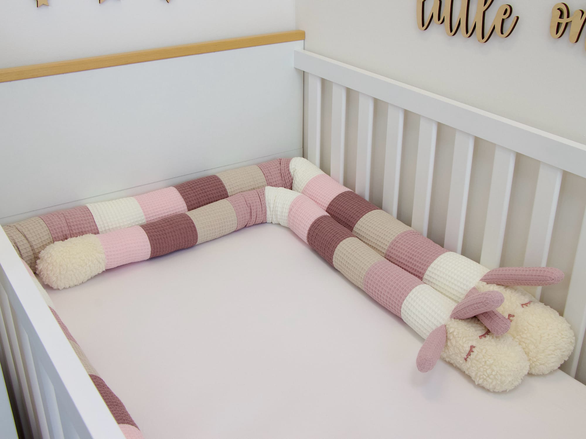 Stubenwagenschlange - creme, altrosa, beige, alt malve, hellrosa