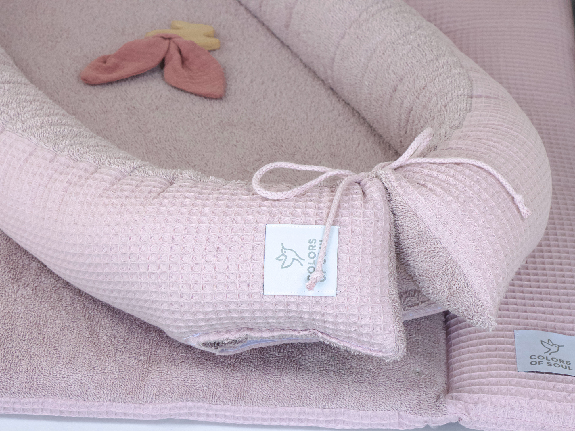 Babynest Altrosa von Colors of Soul – handgefertigt, hautfreundlich & 100% Öko-Tex zertifiziert