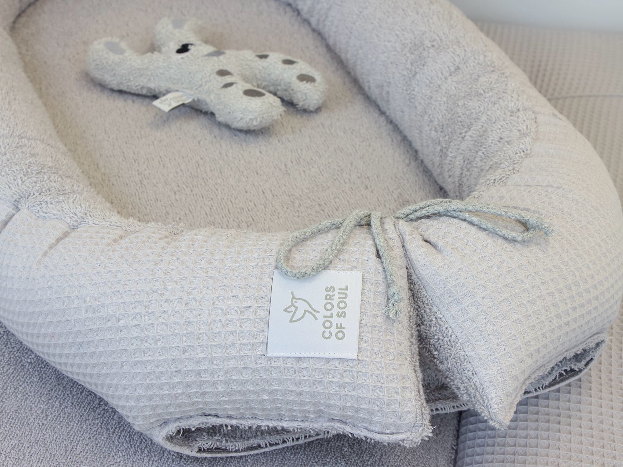 Wickelauflage Set mit Babynestchen - hellgrau