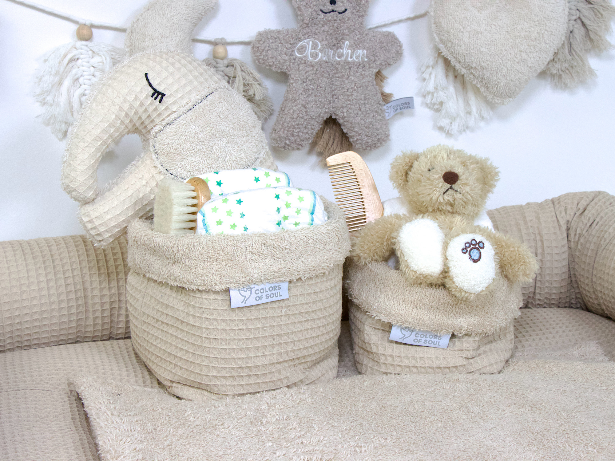Utensilo - Frottee beige / Waffelpique beige