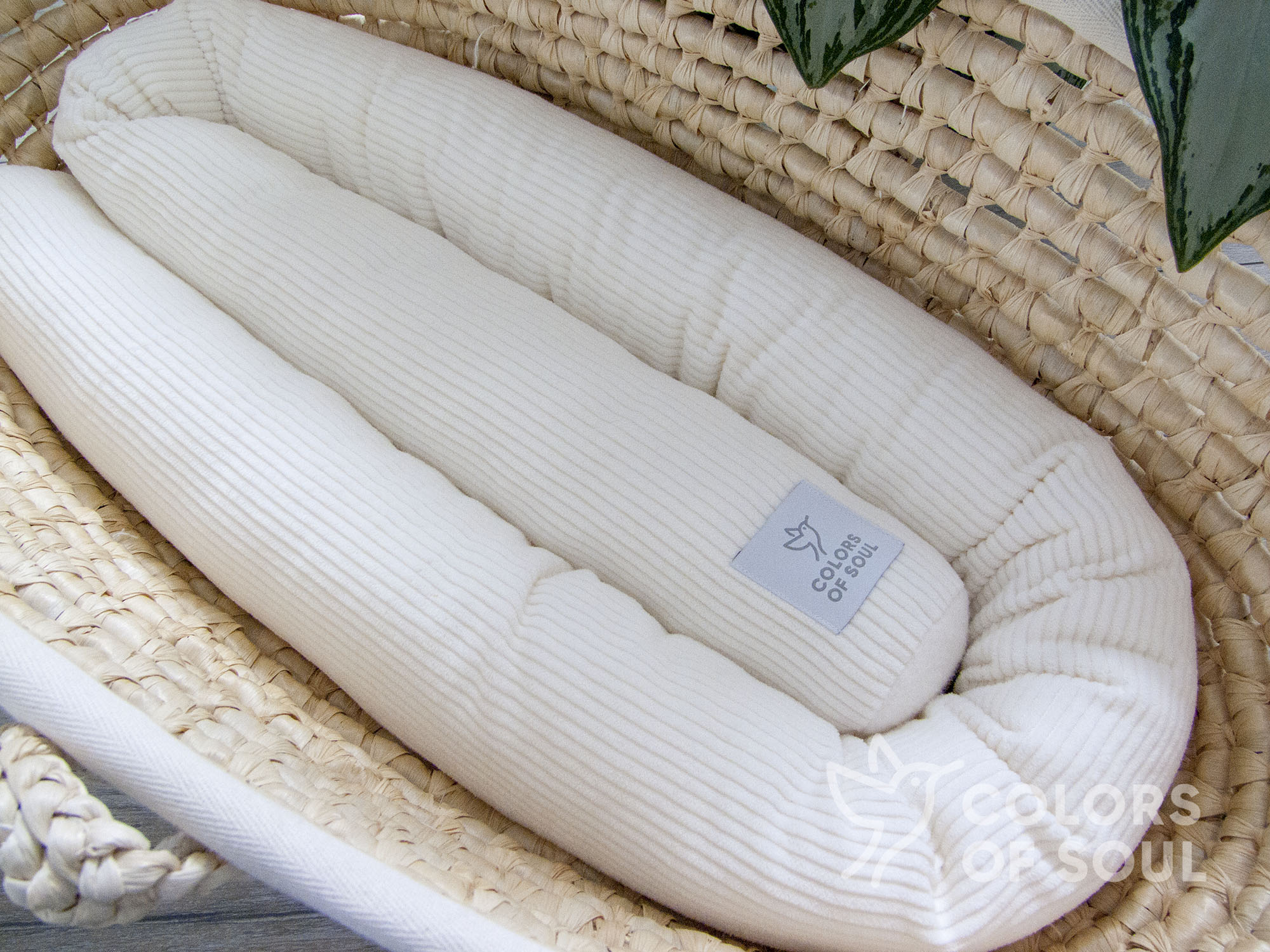 Bettschlange Kord creme