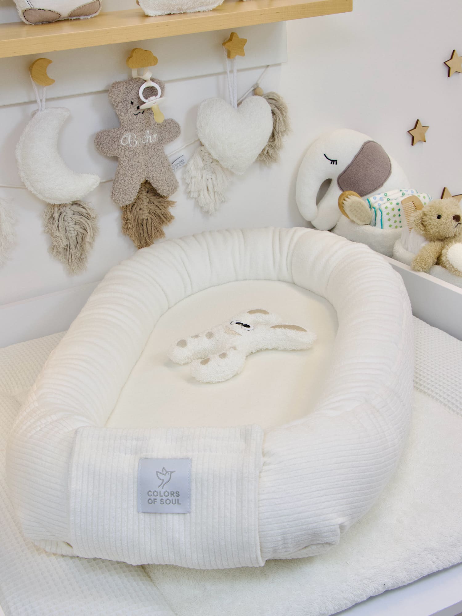 Babynestchen - Cord creme / Baumwollfleece creme