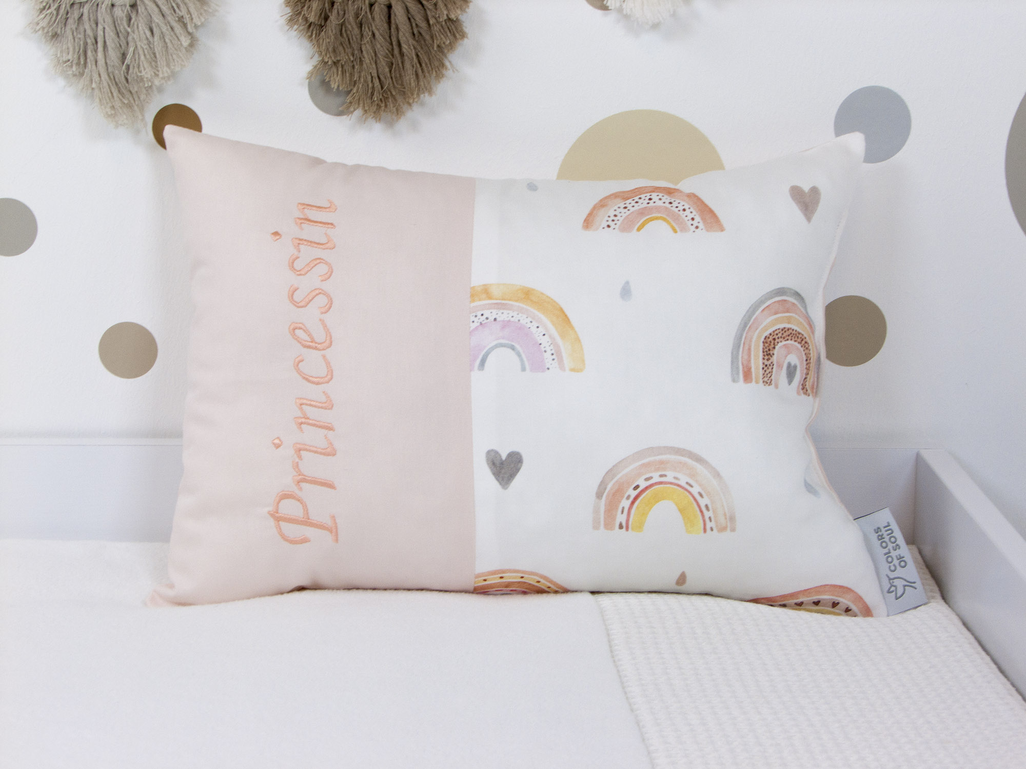 Babykissen Regenbogen Aquarell / powder