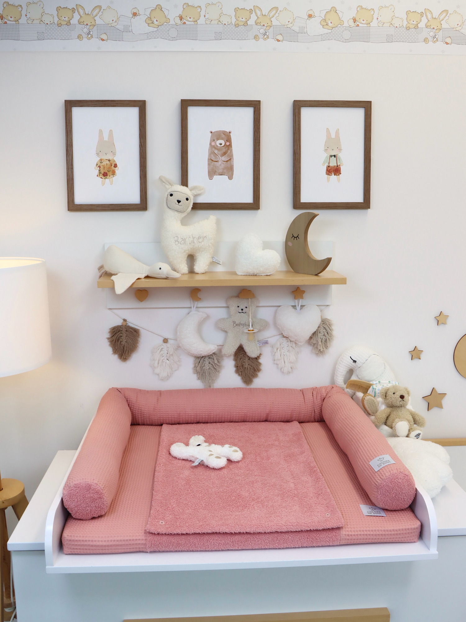 Wickeltischauflage Set Blush für modernes Babyzimmer