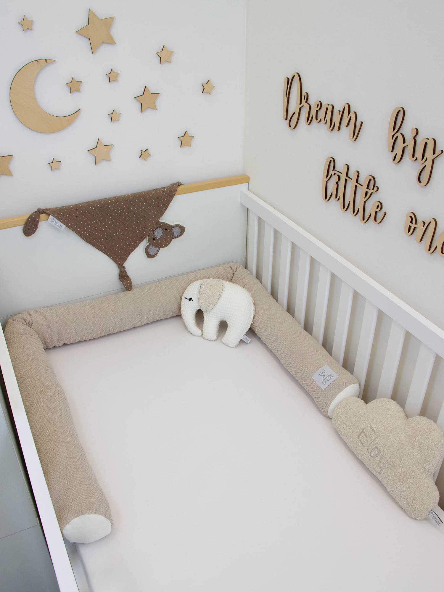 Bettschlange Waffelpique BeBe sand