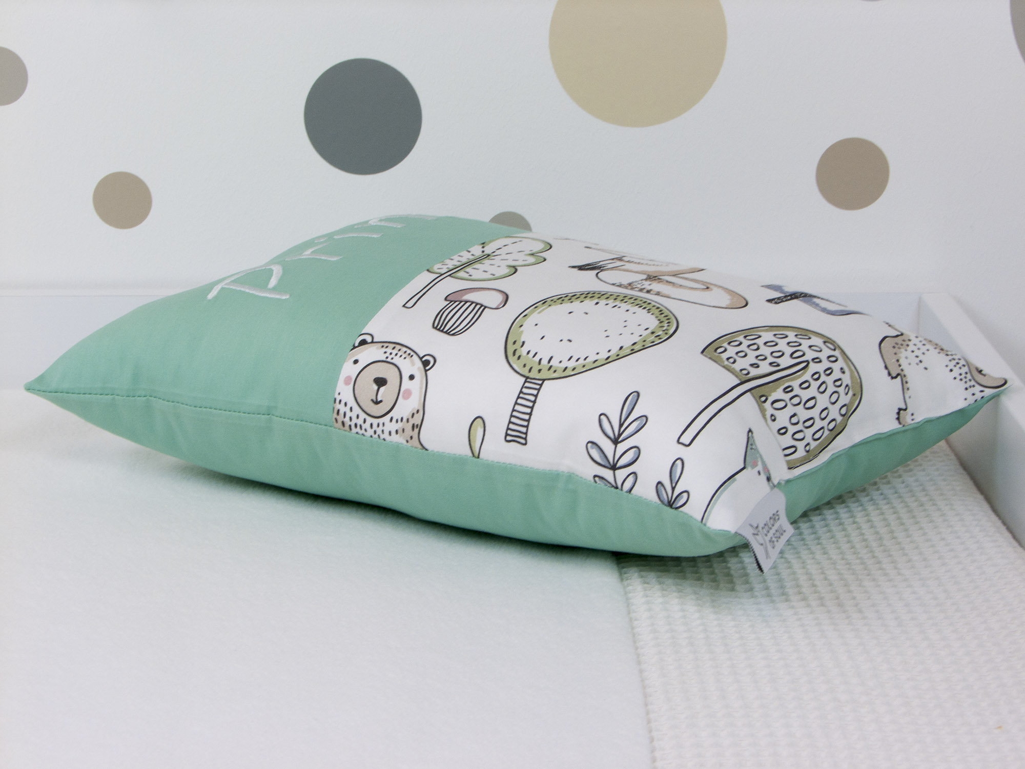 Babykissen Waldfreunde / pepermint für das Babyzimmer