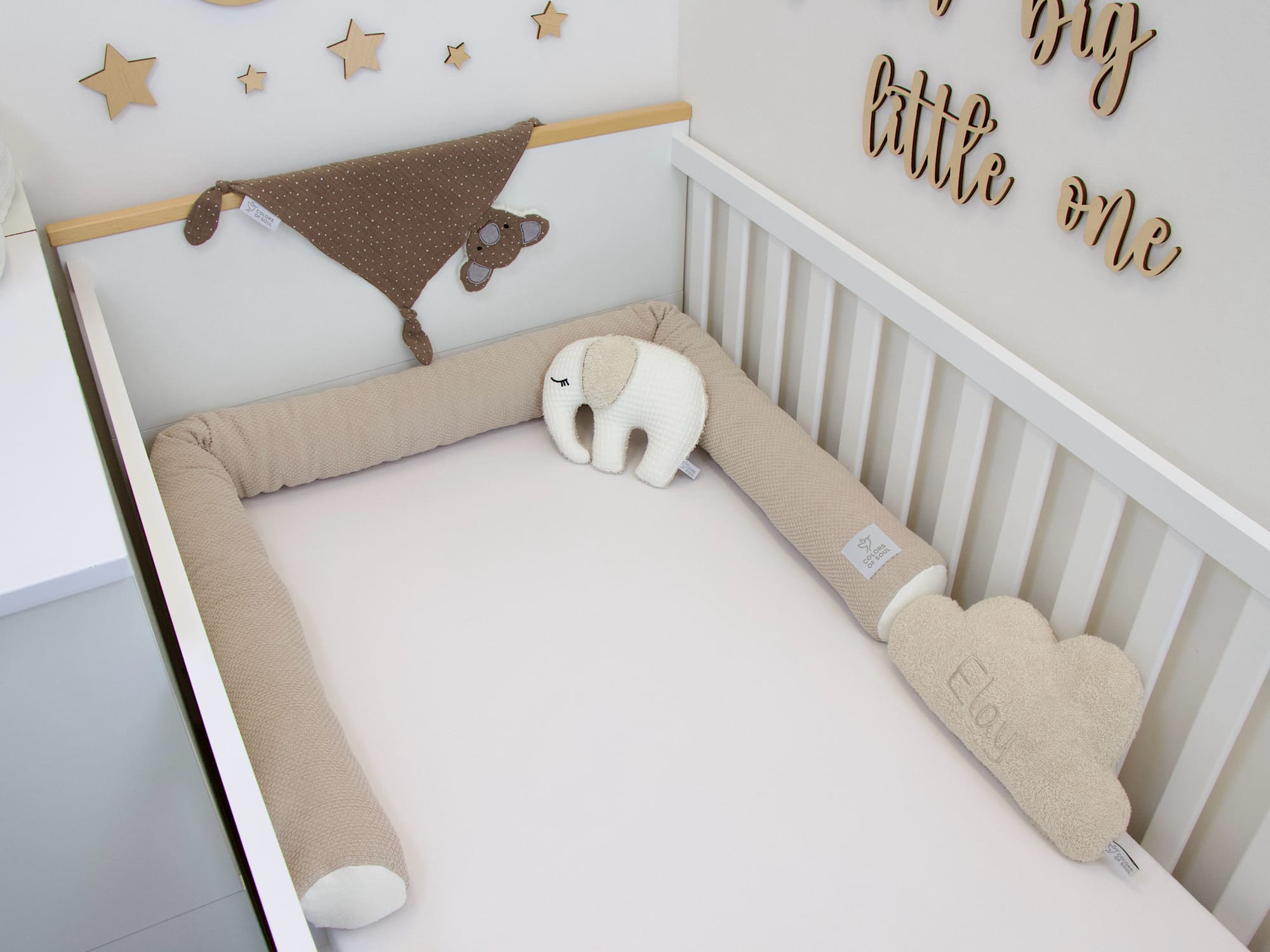 Bettschlange Waffelpique BeBe sand