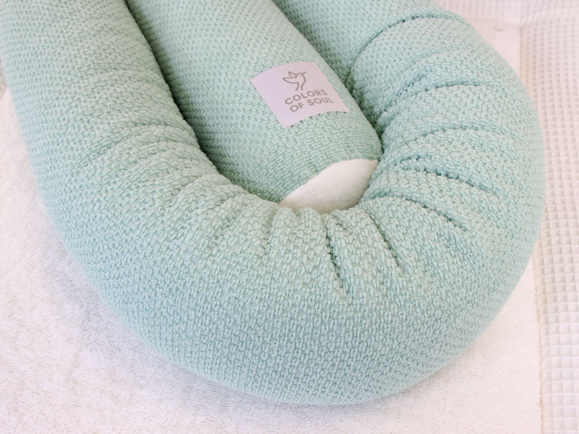 Bettschlange Waffelpique BeBe hellmint