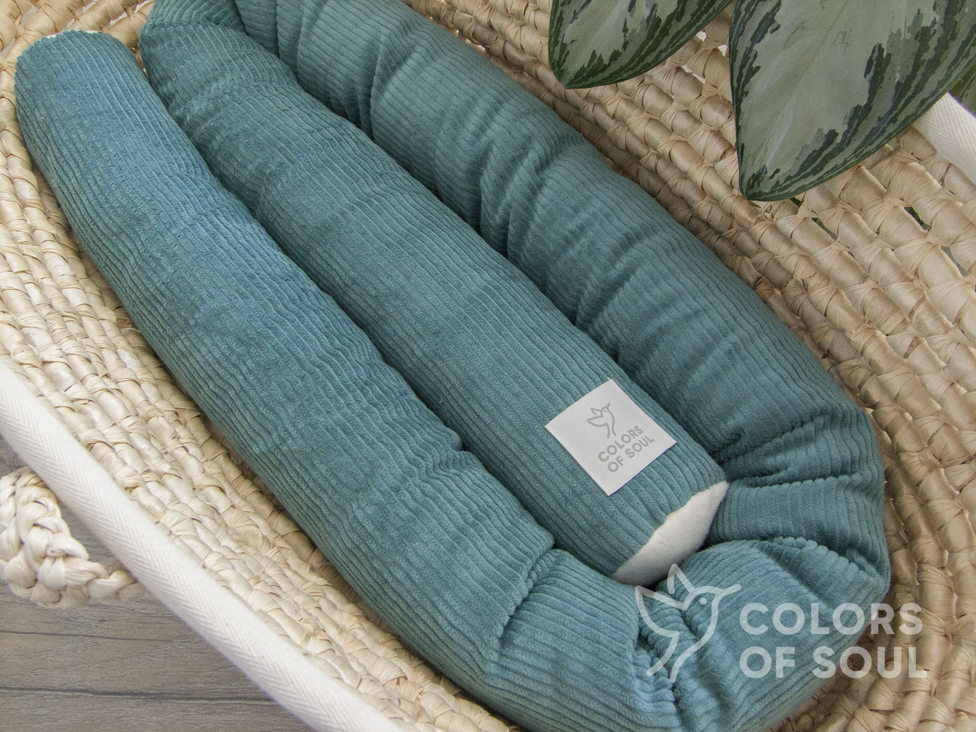 Bettschlange Cord petrol