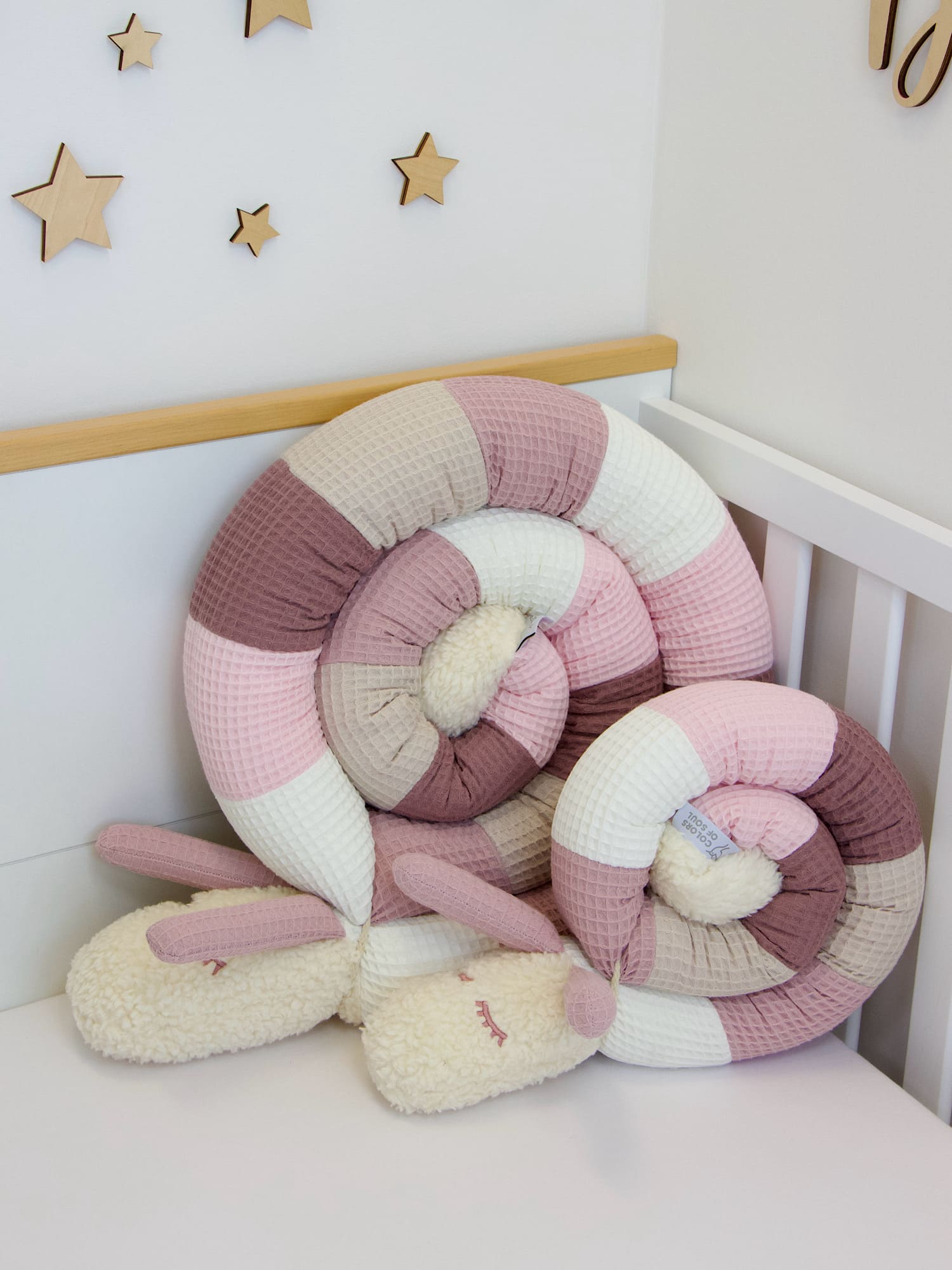 Personalisierte Puckschnecke: Waffelpique creme, altrosa, beige, alt malve, hellrosa