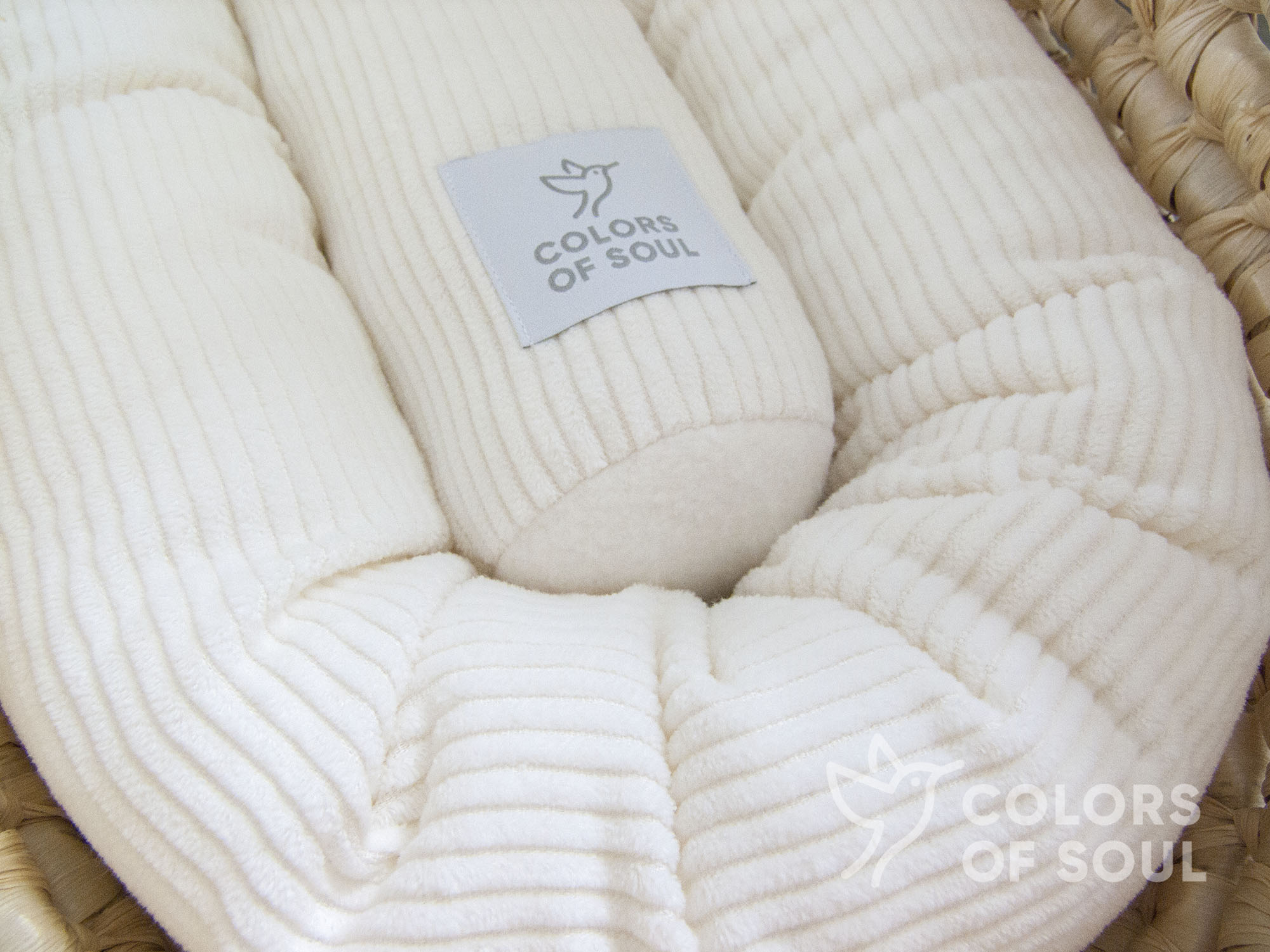 Bettschlange Kord creme