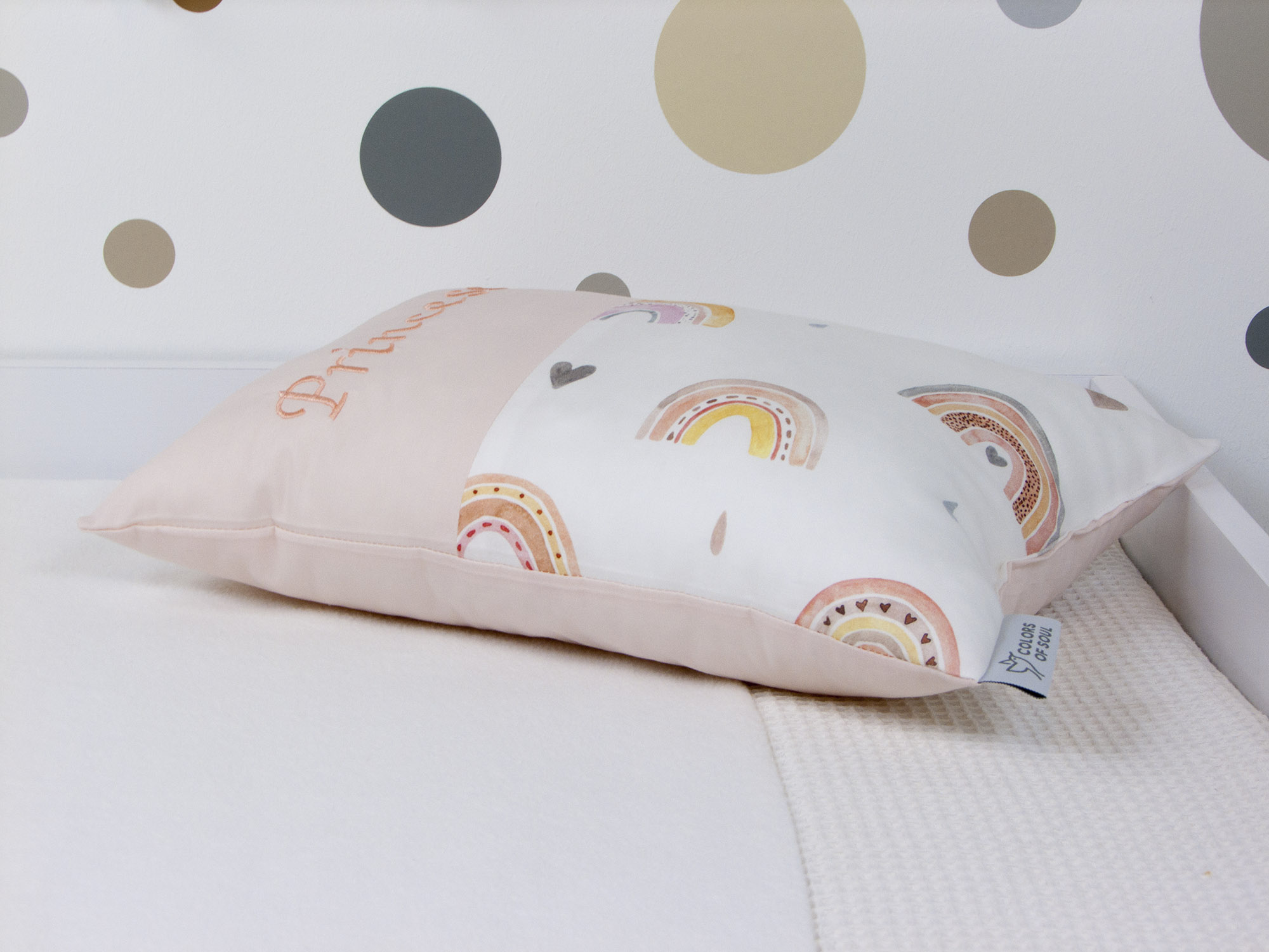 Babykissen Regenbogen Aquarell / powder