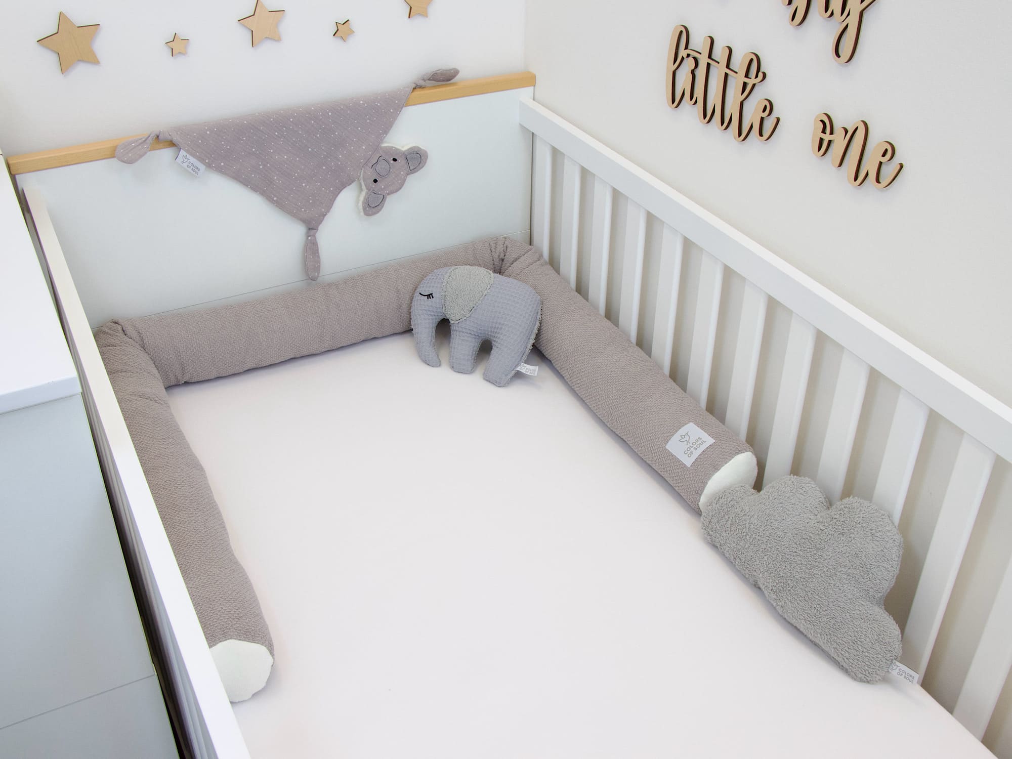 Bettschlange Waffelpique BeBe taupe