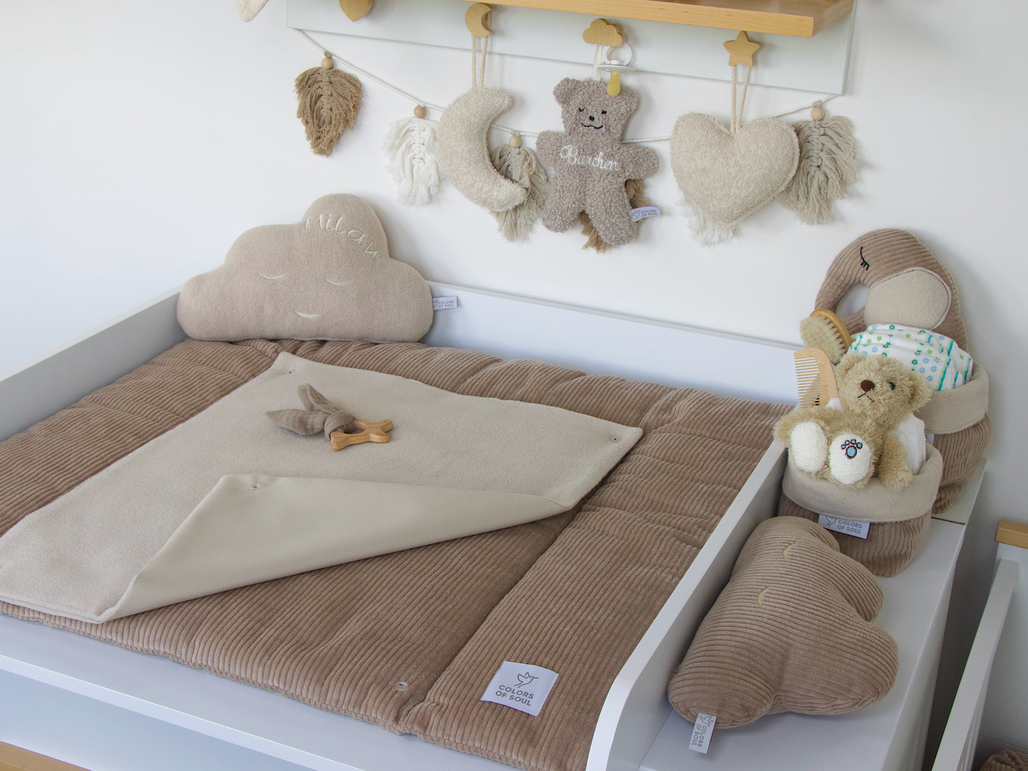 Wickelauflage Kord camel