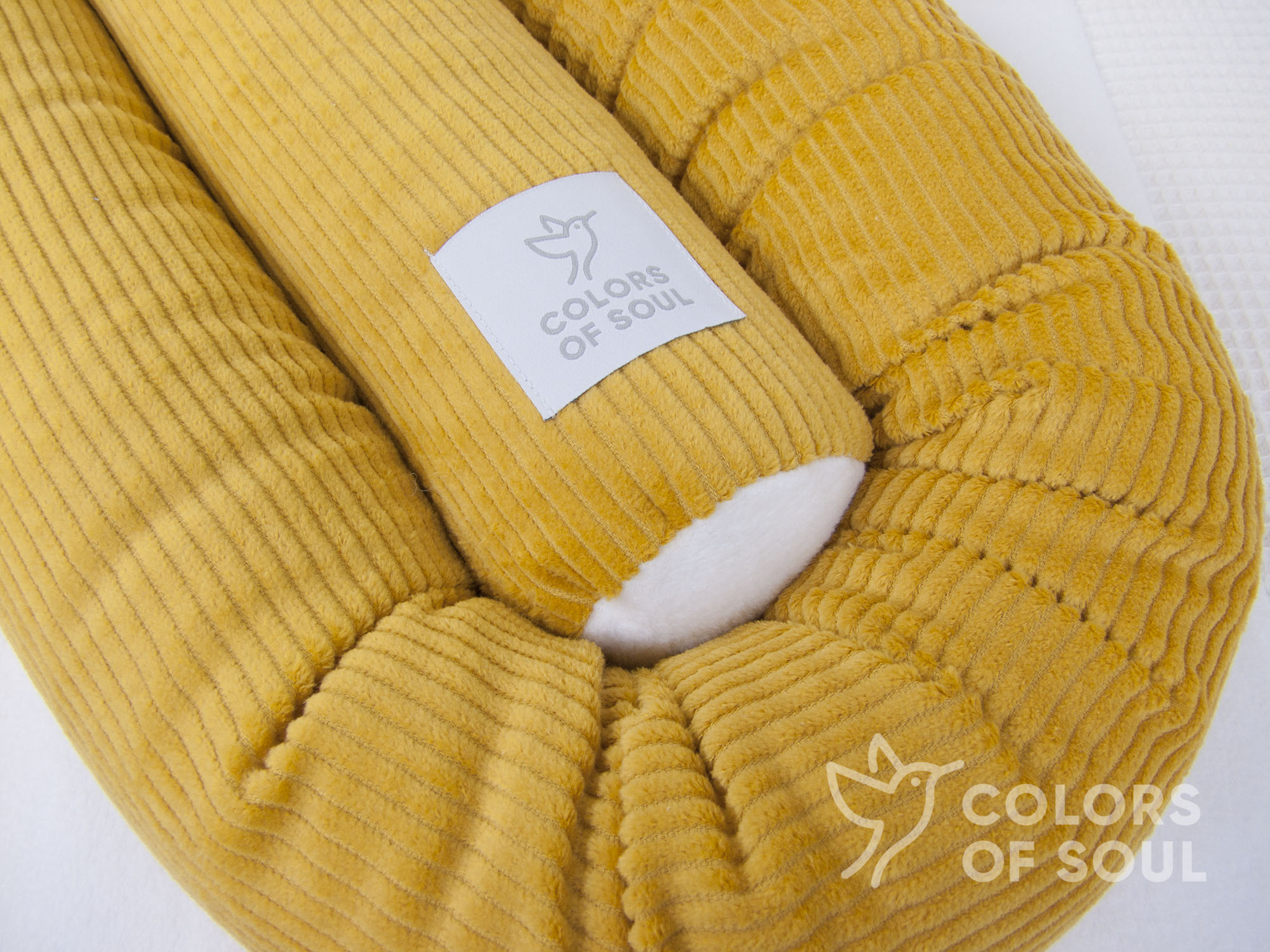 Bettschlange Cord gelb