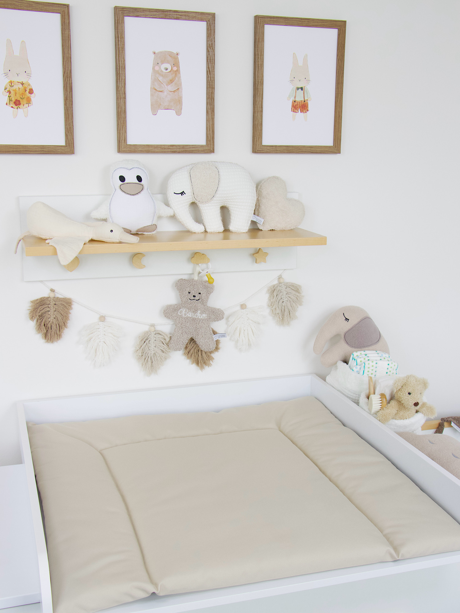 abwaschbare Wickelauflage - beige