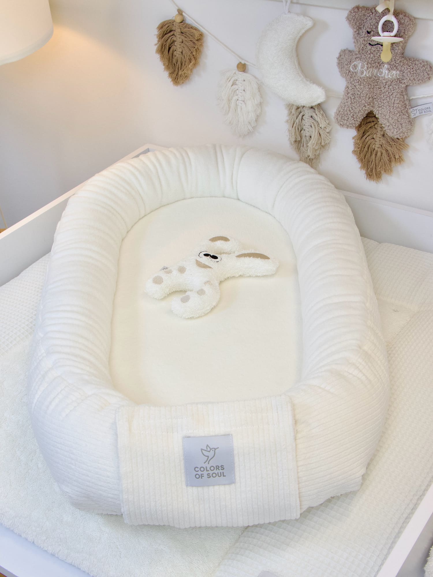 Babynestchen - Cord creme / Baumwollfleece creme
