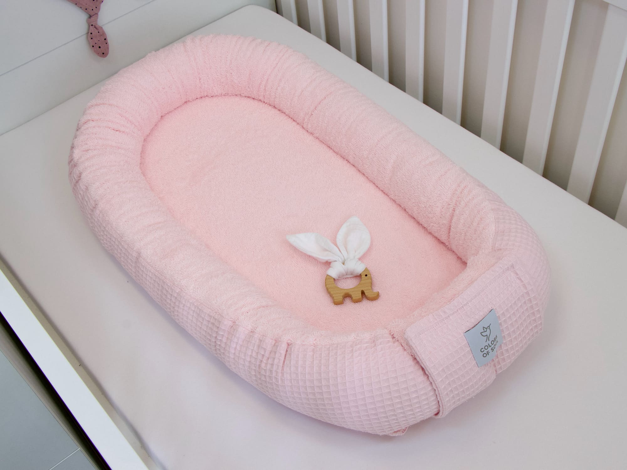 Babynestchen Waffelpique hellrosa