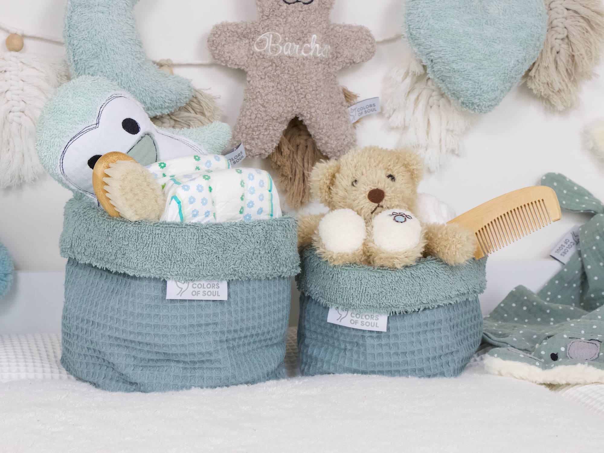 Utensilo - Frottee dusty altmint / Waffelpique dusty altmint