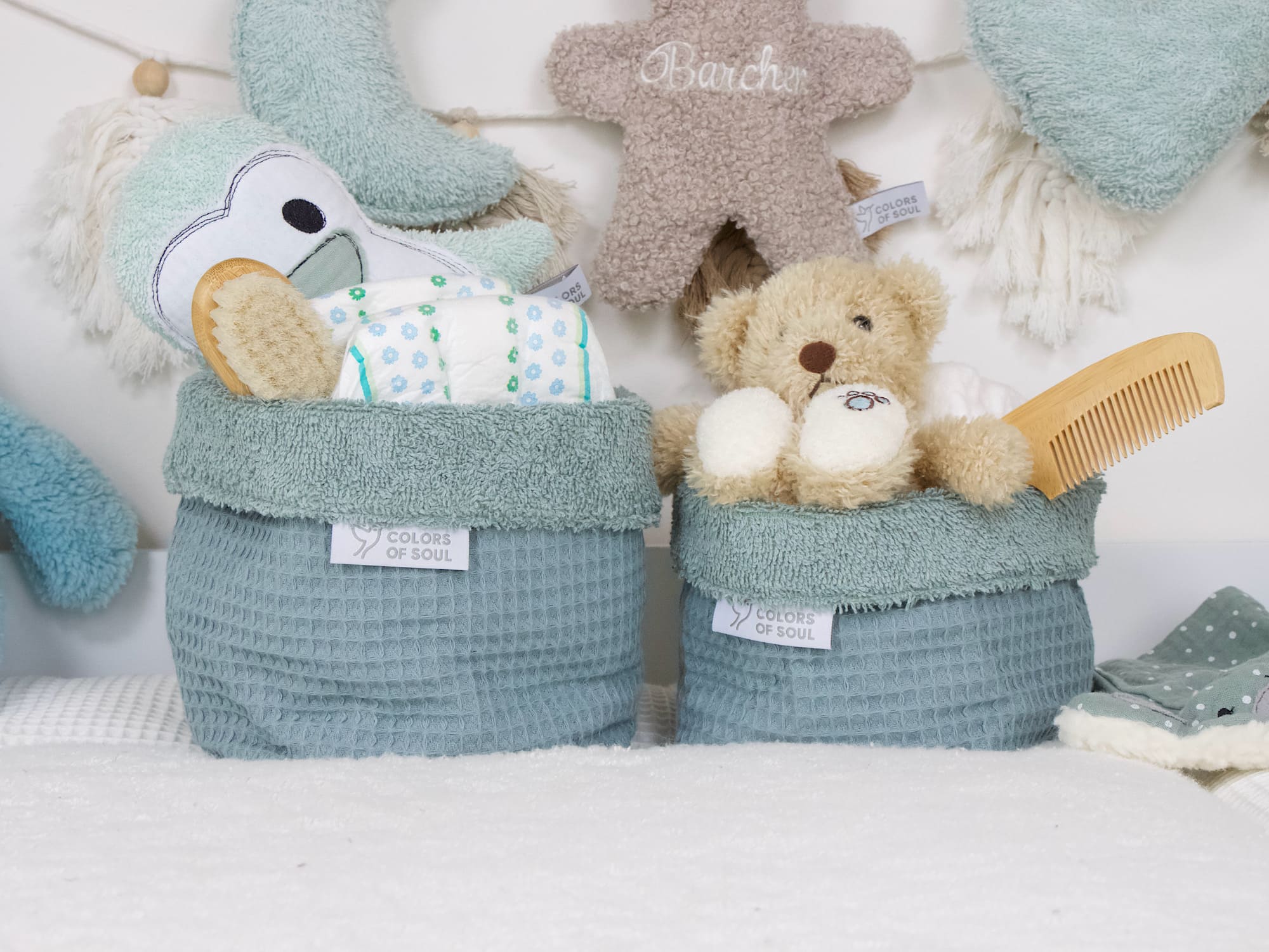Utensilo - Frottee dusty altmint / Waffelpique dusty altmint