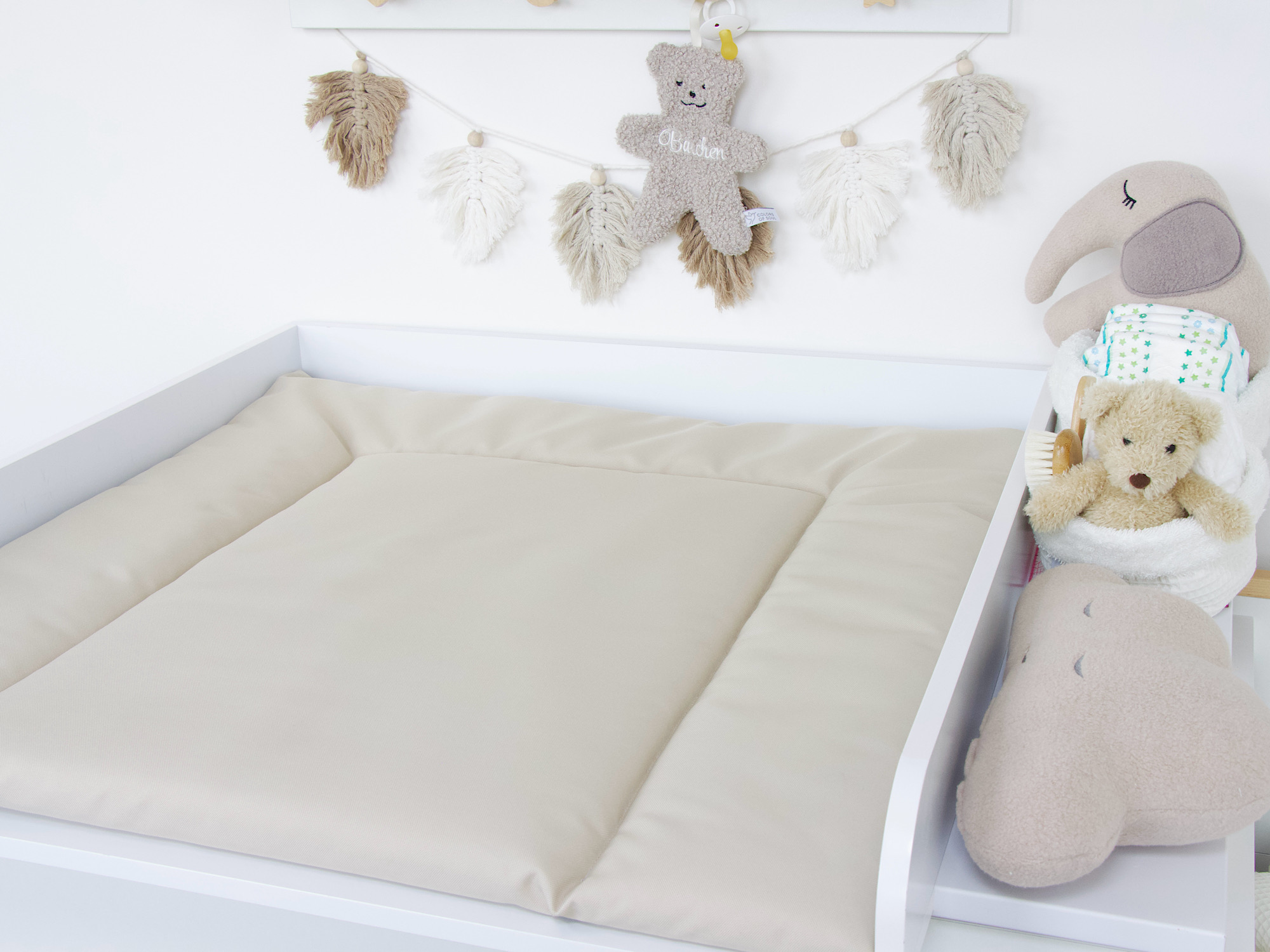 wickelauflage abwaschbar beige