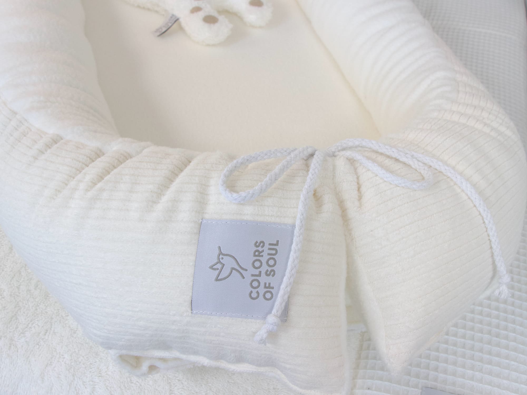 Babynestchen - Cord creme / Baumwollfleece creme