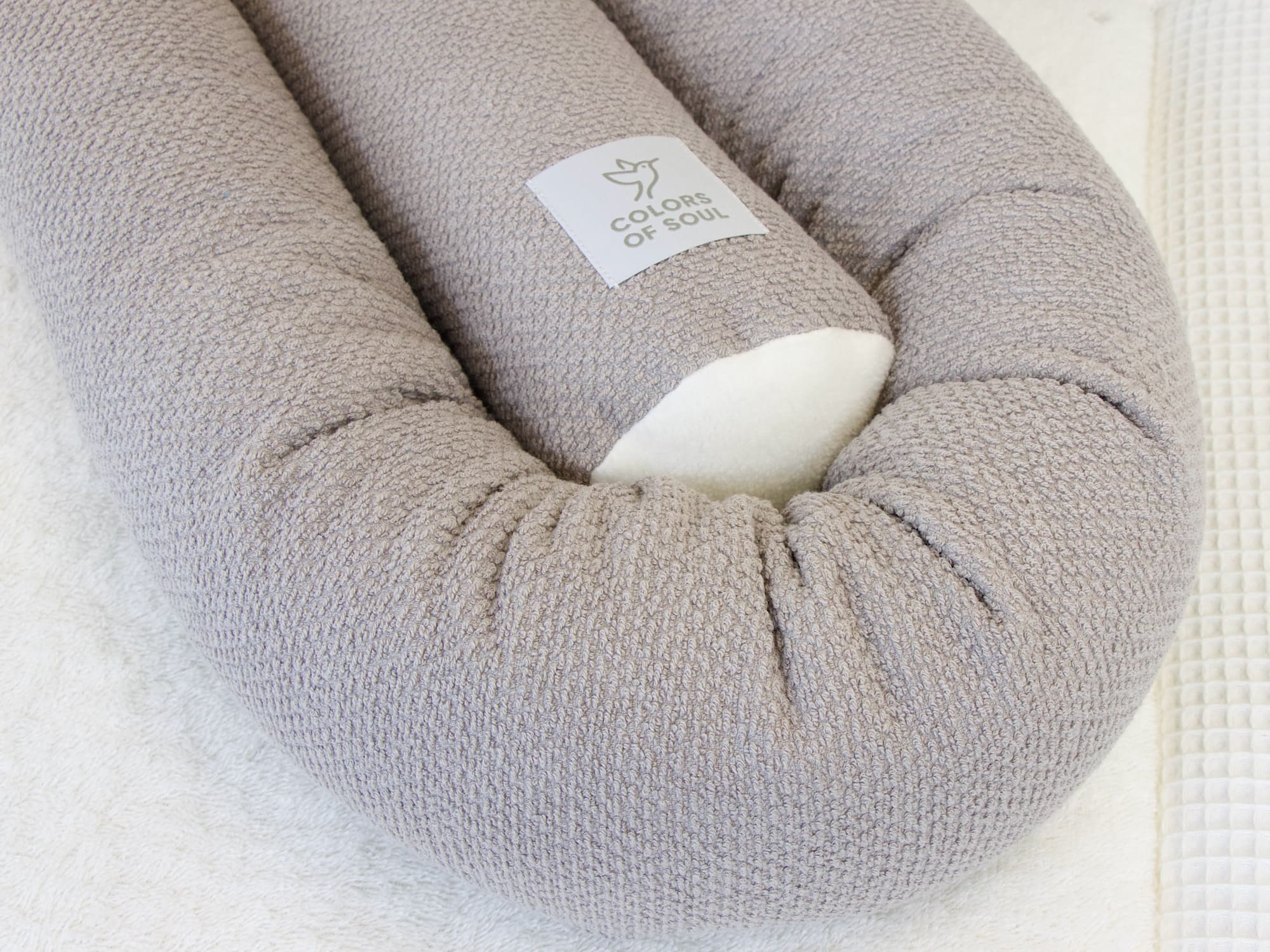 Bettschlange Waffelpique BeBe taupe