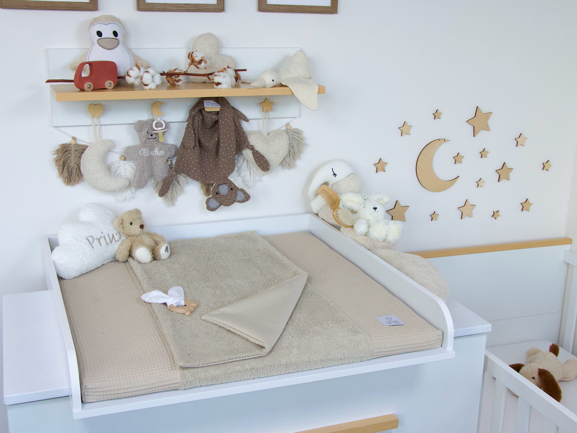 Detailansicht der Frottee-Liegefläche in sanftem Beige